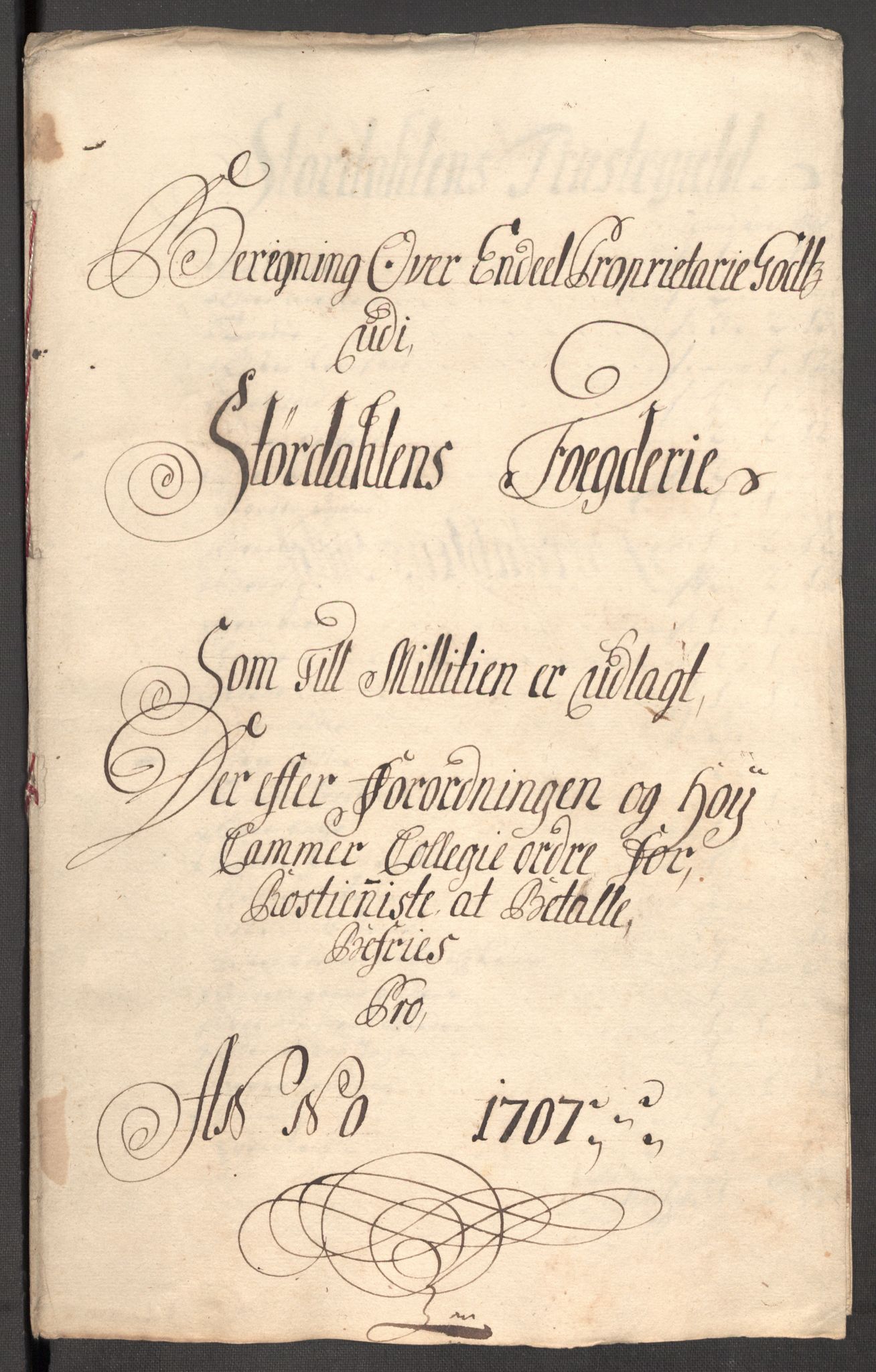 Rentekammeret inntil 1814, Reviderte regnskaper, Fogderegnskap, AV/RA-EA-4092/R62/L4197: Fogderegnskap Stjørdal og Verdal, 1707, p. 269