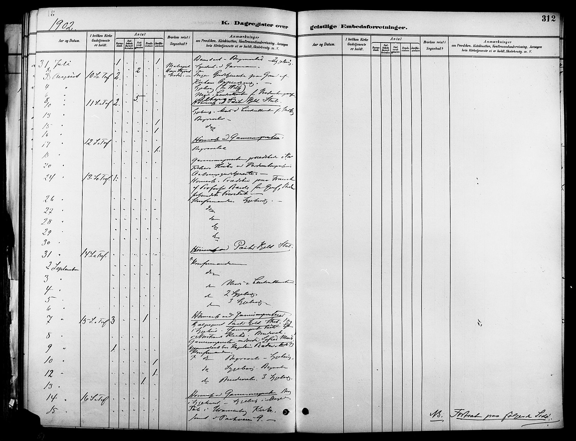 Garnisonsmenigheten Kirkebøker, AV/SAO-A-10846/F/Fa/L0013: Parish register (official) no. 13, 1894-1904, p. 312