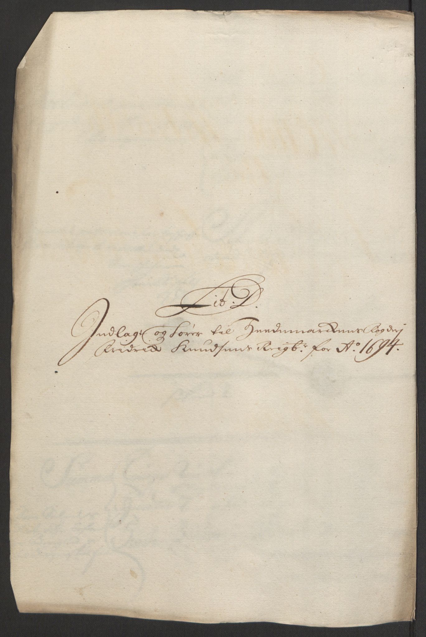 Rentekammeret inntil 1814, Reviderte regnskaper, Fogderegnskap, RA/EA-4092/R16/L1035: Fogderegnskap Hedmark, 1694, p. 70