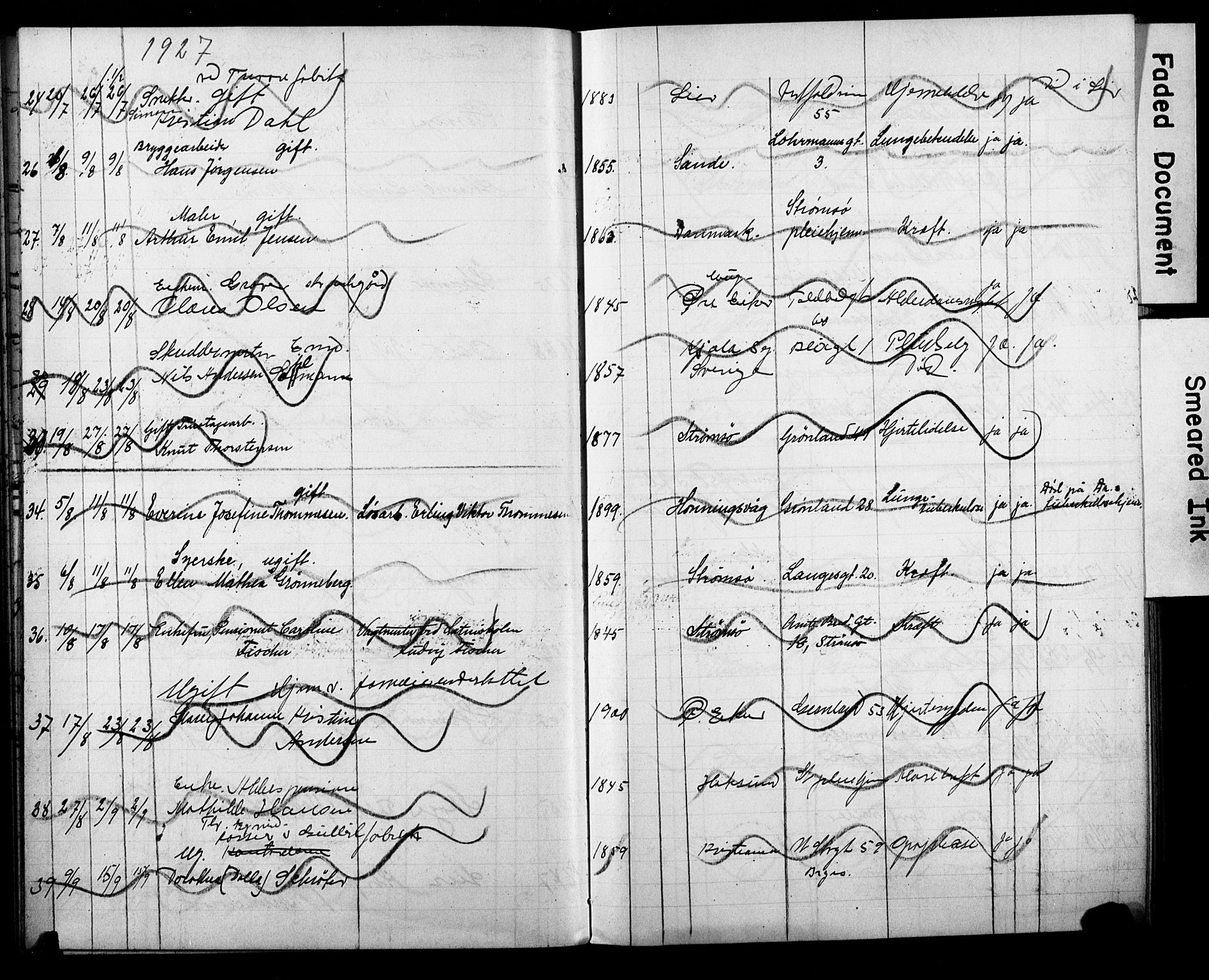 Strømsø kirkebøker, AV/SAKO-A-246/Y/Ya/L0008: Parish register draft no. I 8, 1916-1931