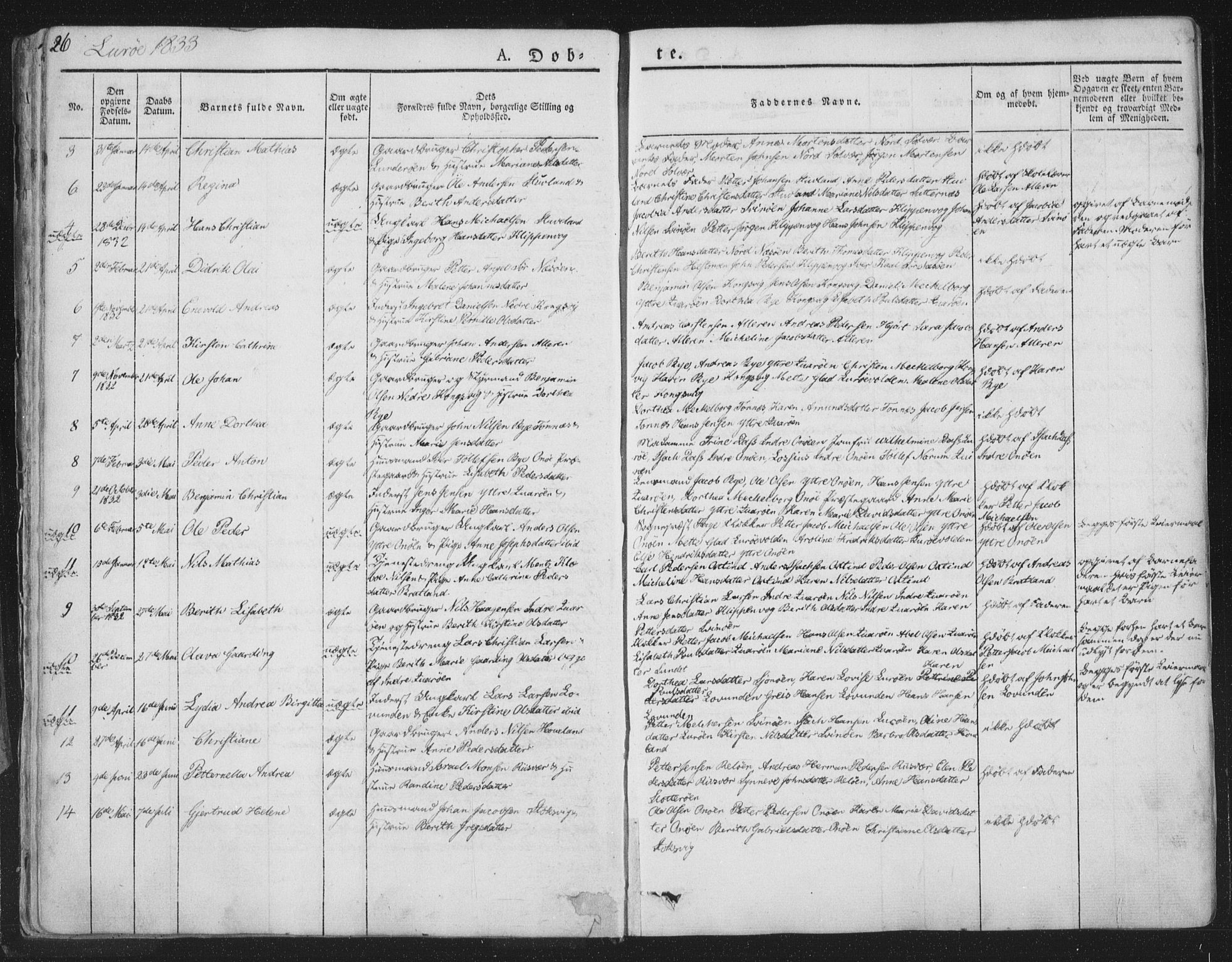 Ministerialprotokoller, klokkerbøker og fødselsregistre - Nordland, SAT/A-1459/839/L0565: Parish register (official) no. 839A02, 1825-1862, p. 26