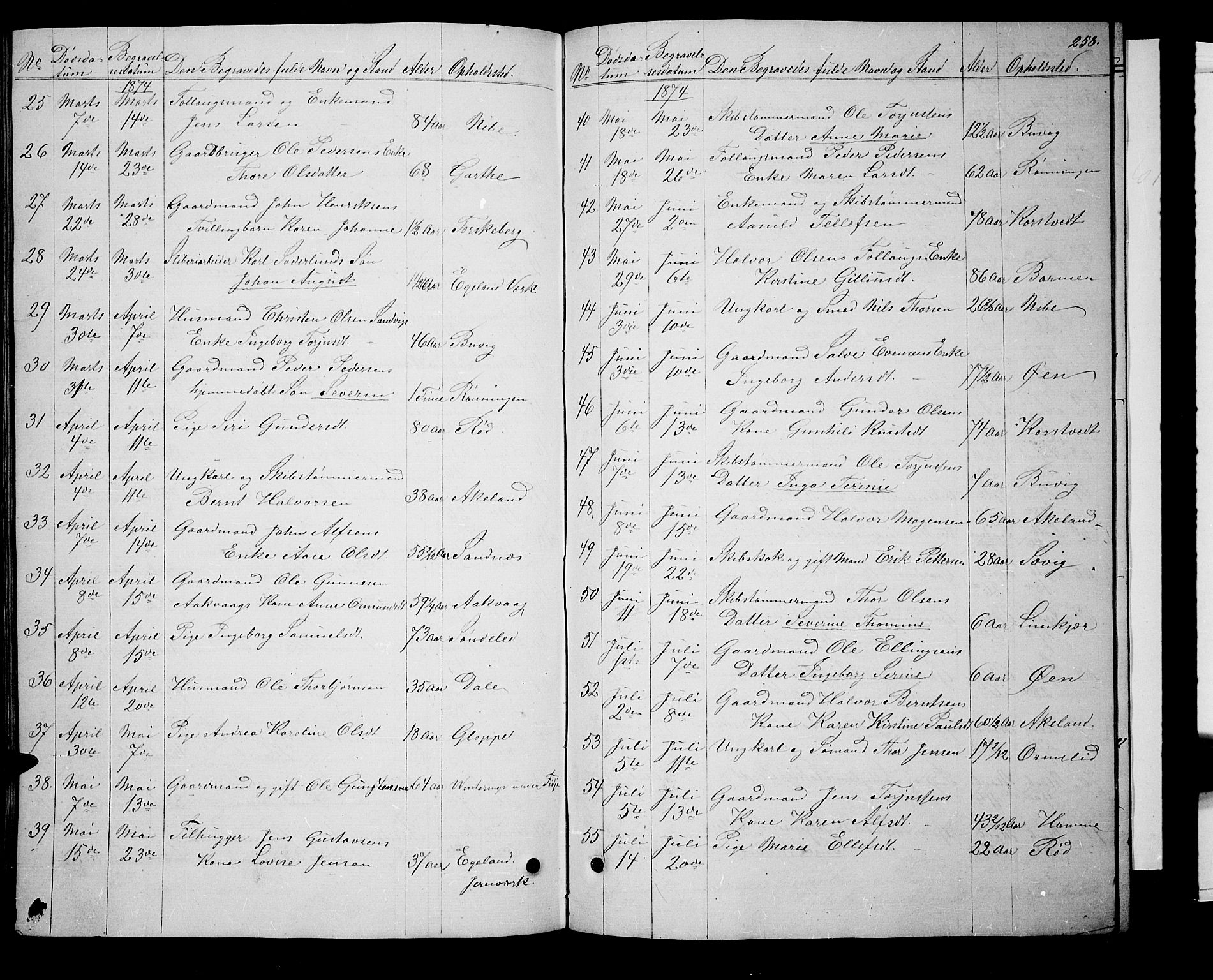 Søndeled sokneprestkontor, AV/SAK-1111-0038/F/Fb/L0004: Parish register (copy) no. B 4, 1857-1884, p. 258