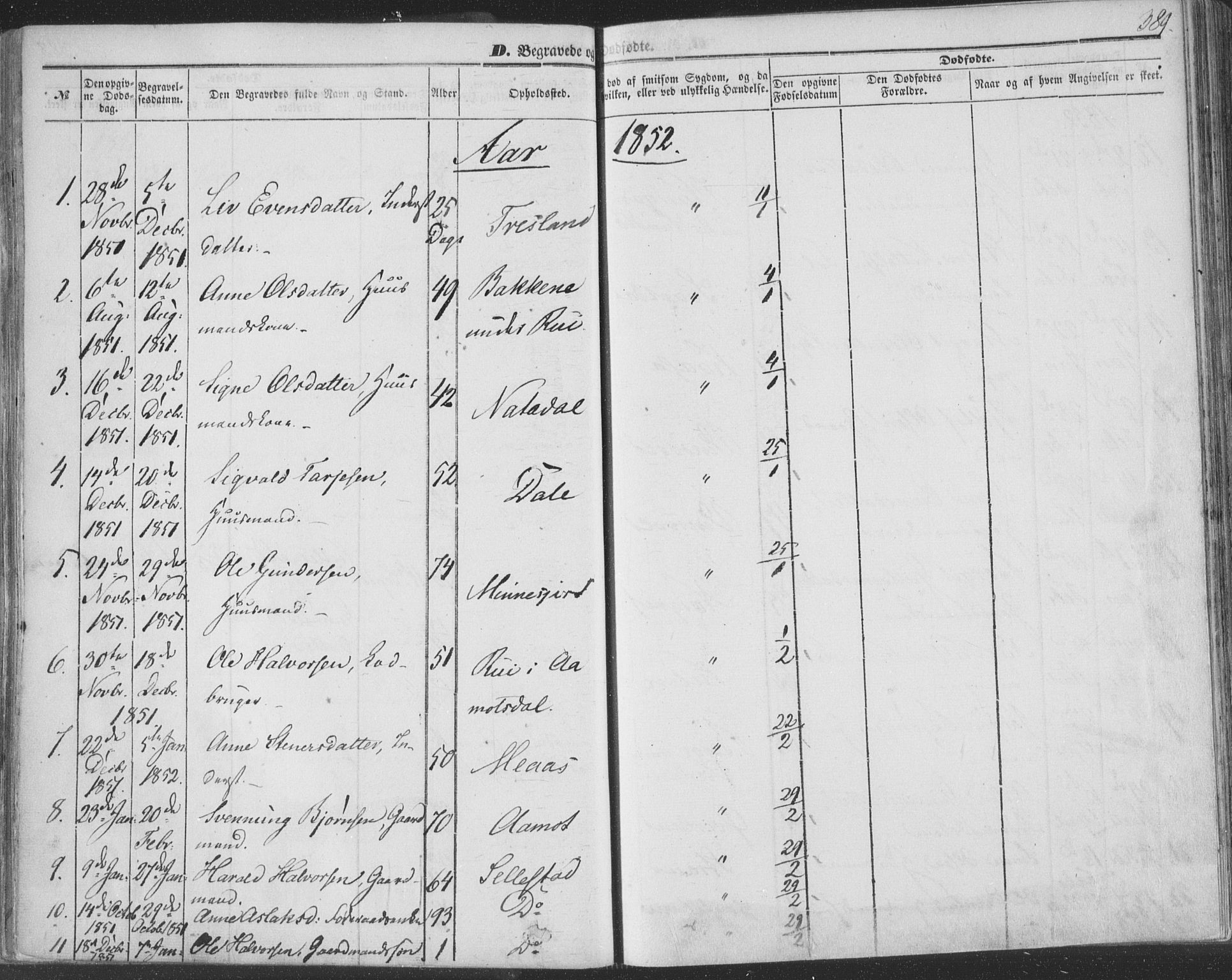 Seljord kirkebøker, SAKO/A-20/F/Fa/L012b: Parish register (official) no. I 12B, 1850-1865, p. 389