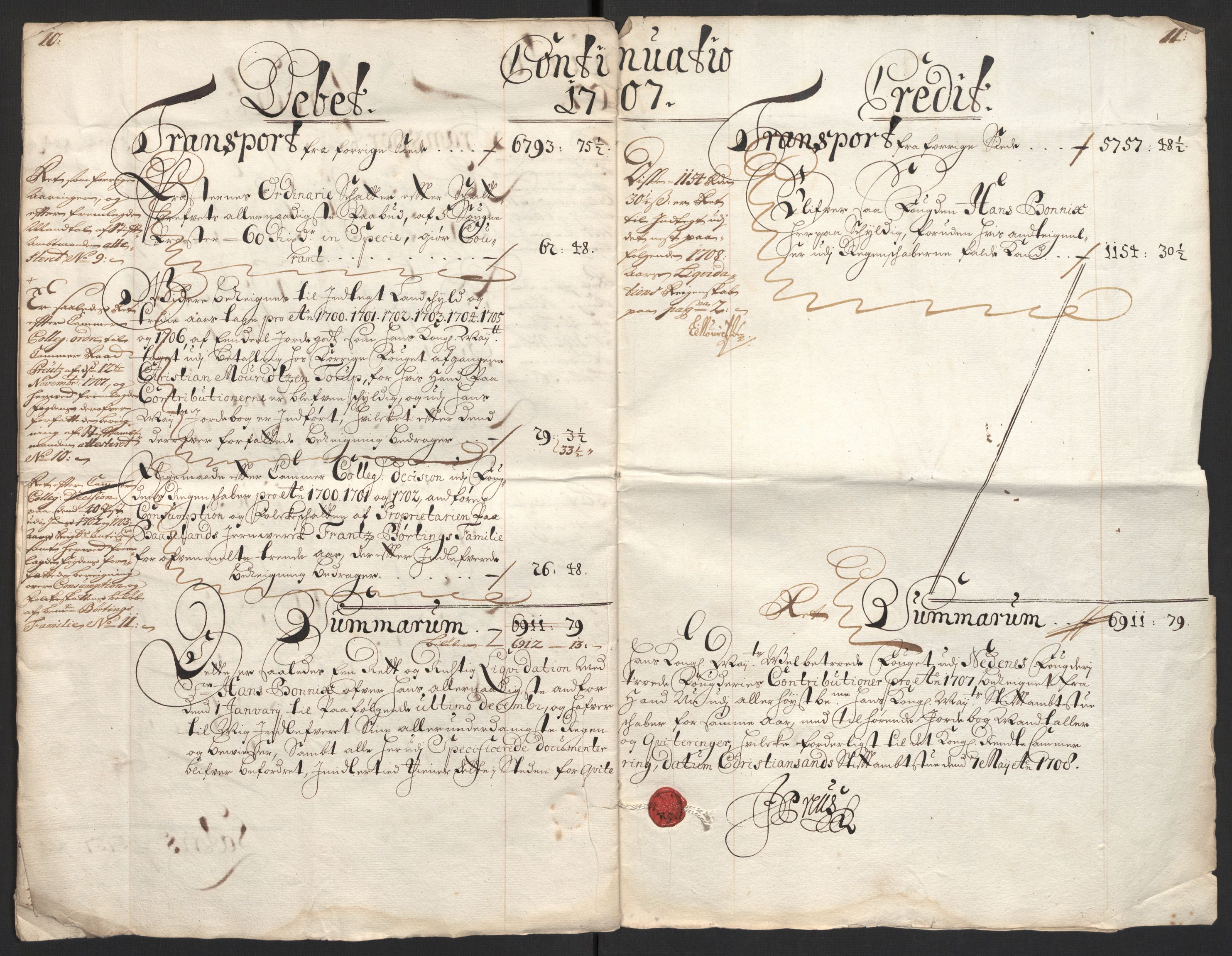 Rentekammeret inntil 1814, Reviderte regnskaper, Fogderegnskap, AV/RA-EA-4092/R39/L2318: Fogderegnskap Nedenes, 1706-1709, p. 118