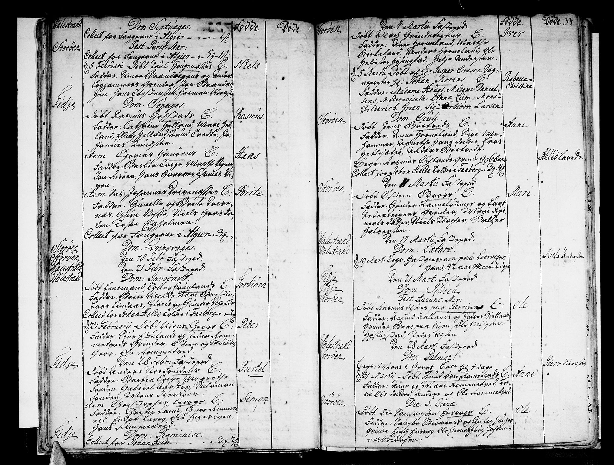 Stord sokneprestembete, AV/SAB-A-78201/H/Haa: Parish register (official) no. A 1, 1725-1744, p. 33