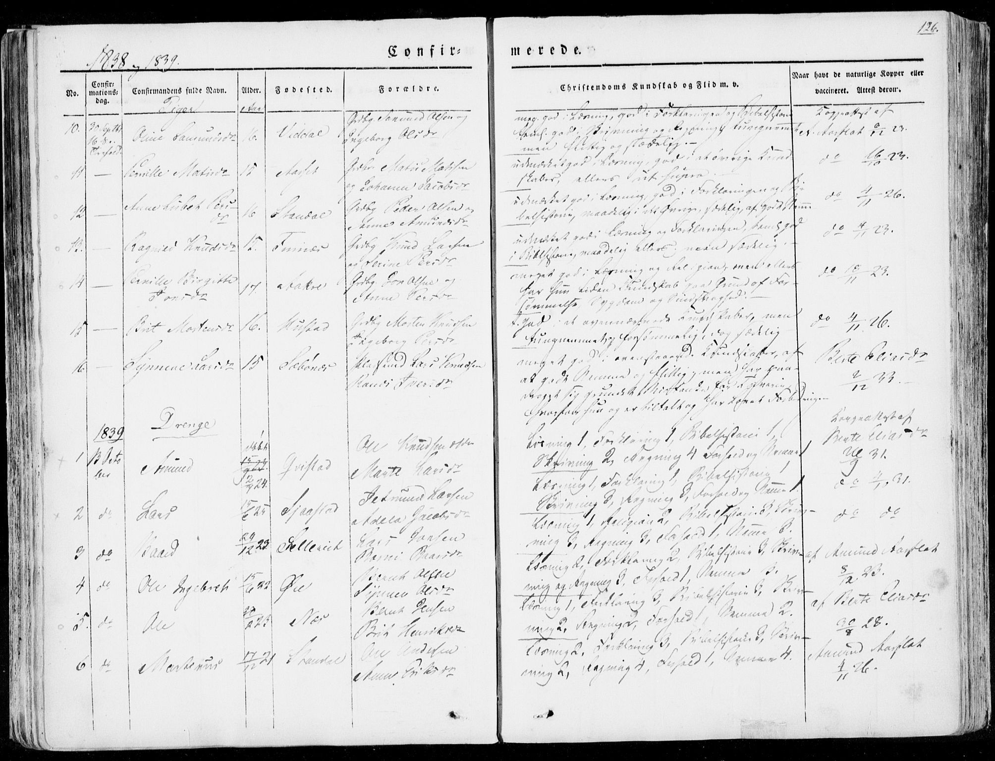 Ministerialprotokoller, klokkerbøker og fødselsregistre - Møre og Romsdal, SAT/A-1454/515/L0208: Parish register (official) no. 515A04, 1830-1846, p. 126