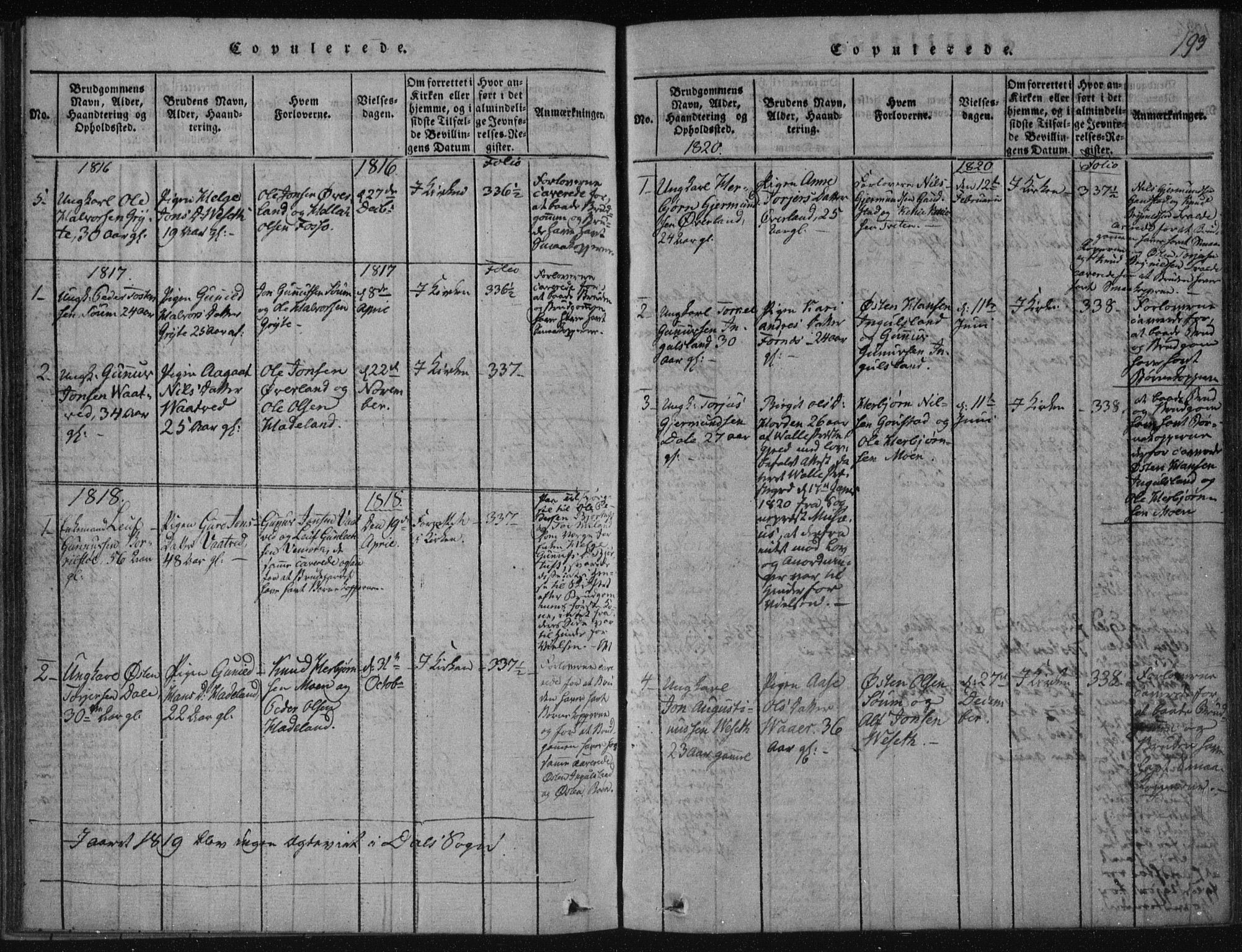 Tinn kirkebøker, AV/SAKO-A-308/F/Fc/L0001: Parish register (official) no. III 1, 1815-1843, p. 193