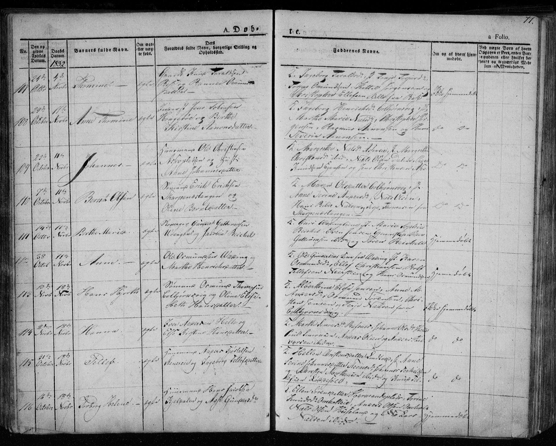 Øyestad sokneprestkontor, AV/SAK-1111-0049/F/Fa/L0013: Parish register (official) no. A 13, 1827-1842, p. 77