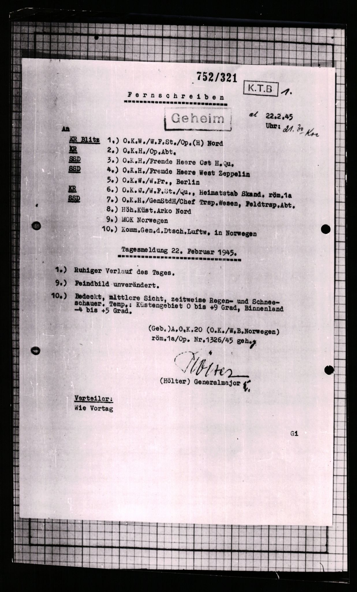 Forsvarets Overkommando. 2 kontor. Arkiv 11.4. Spredte tyske arkivsaker, AV/RA-RAFA-7031/D/Dar/Dara/L0007: Krigsdagbøker for 20. Gebirgs-Armee-Oberkommando (AOK 20), 1945, p. 543