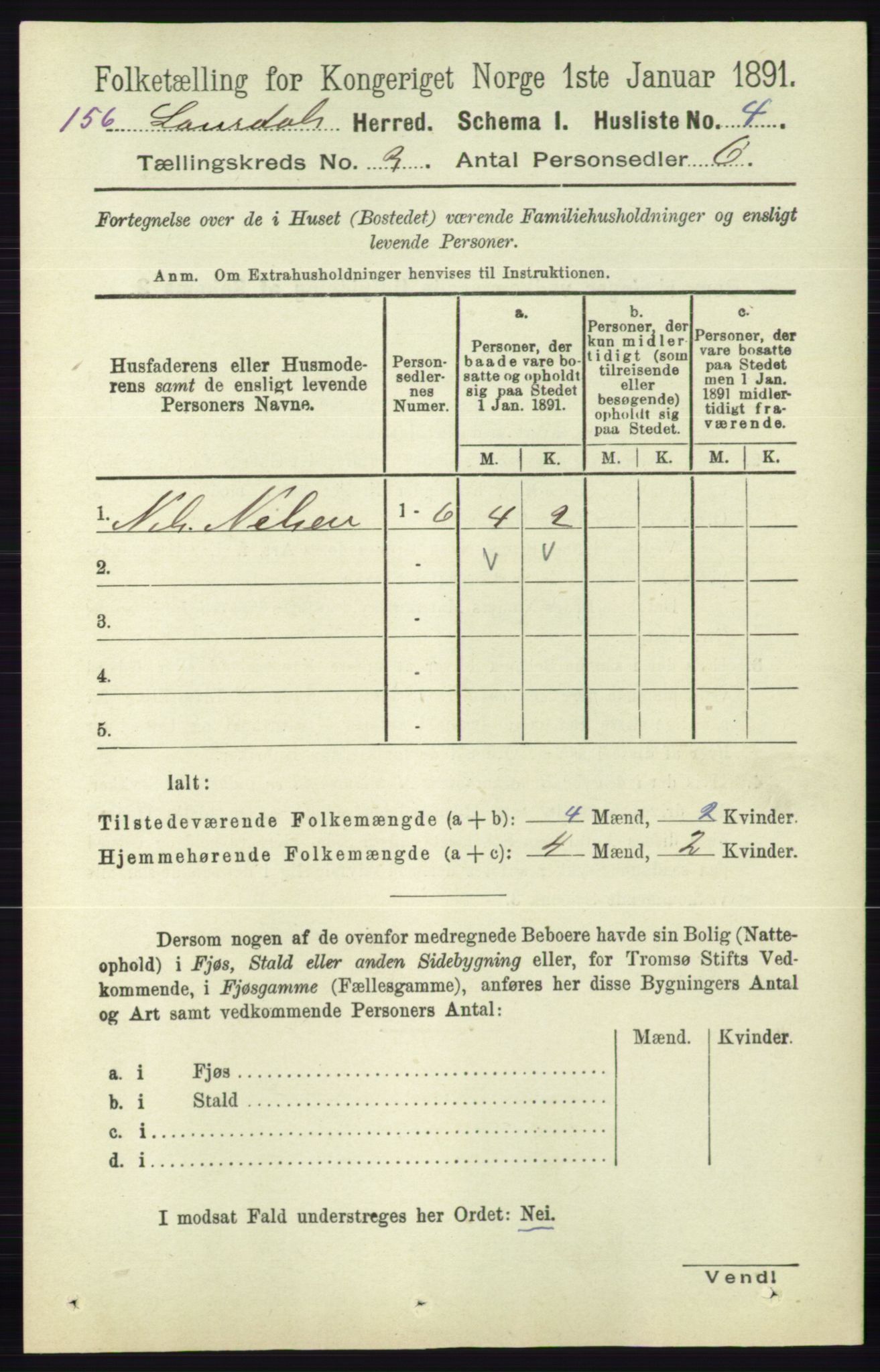 RA, 1891 census for 0833 Lårdal, 1891, p. 765