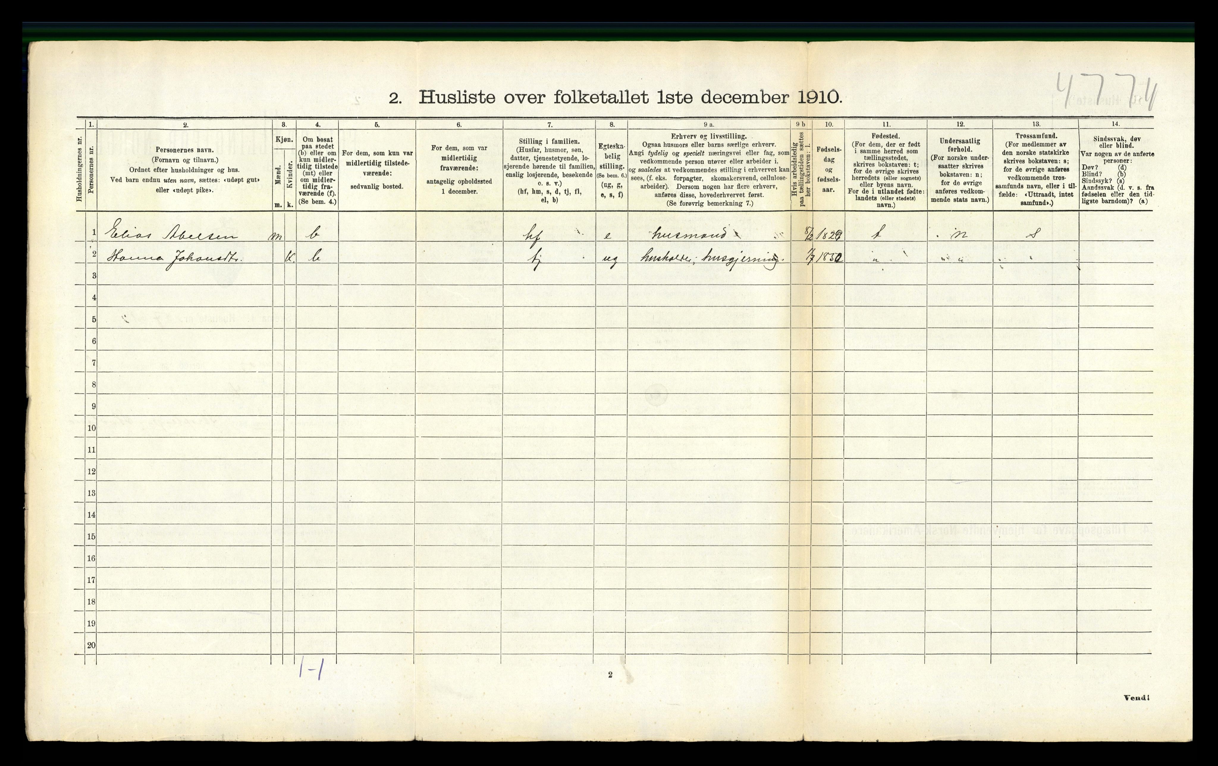 RA, 1910 census for Lurøy, 1910, p. 547