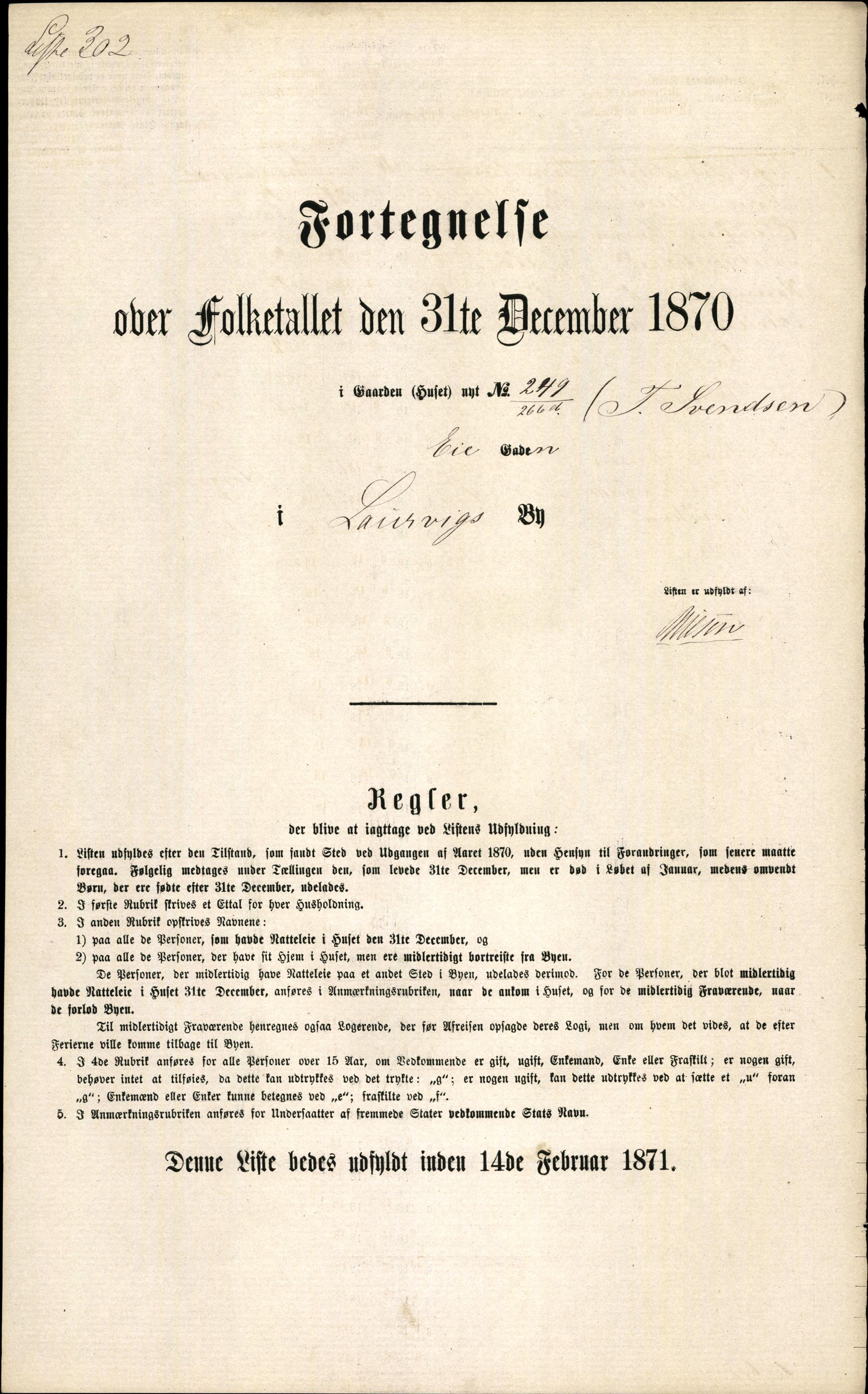 RA, 1870 census for 0707 Larvik, 1870, p. 621