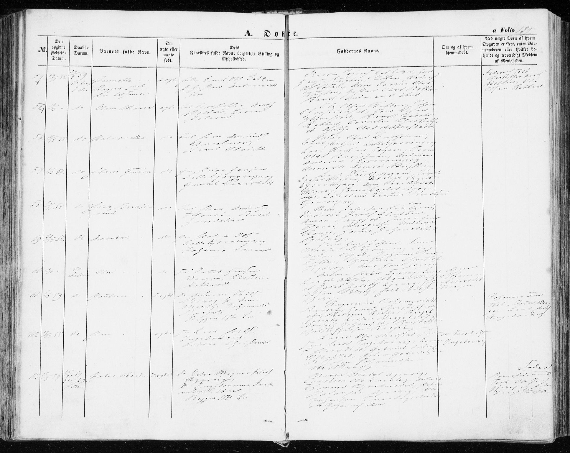 Ministerialprotokoller, klokkerbøker og fødselsregistre - Sør-Trøndelag, AV/SAT-A-1456/634/L0530: Parish register (official) no. 634A06, 1852-1860, p. 139