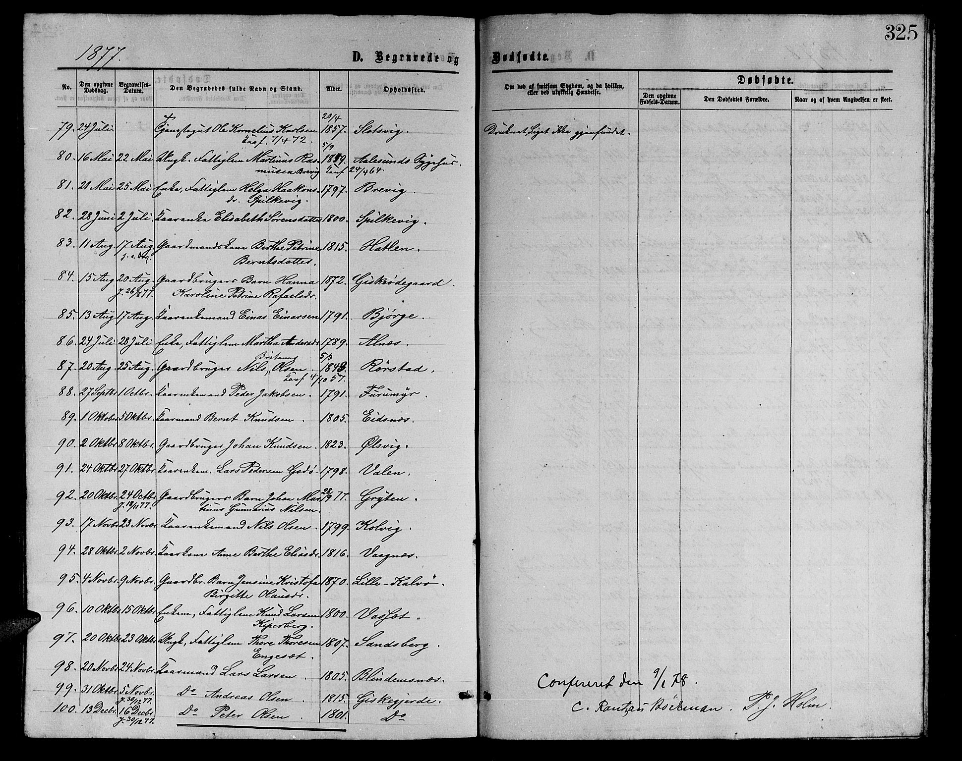 Ministerialprotokoller, klokkerbøker og fødselsregistre - Møre og Romsdal, AV/SAT-A-1454/528/L0428: Parish register (copy) no. 528C09, 1864-1880, p. 325