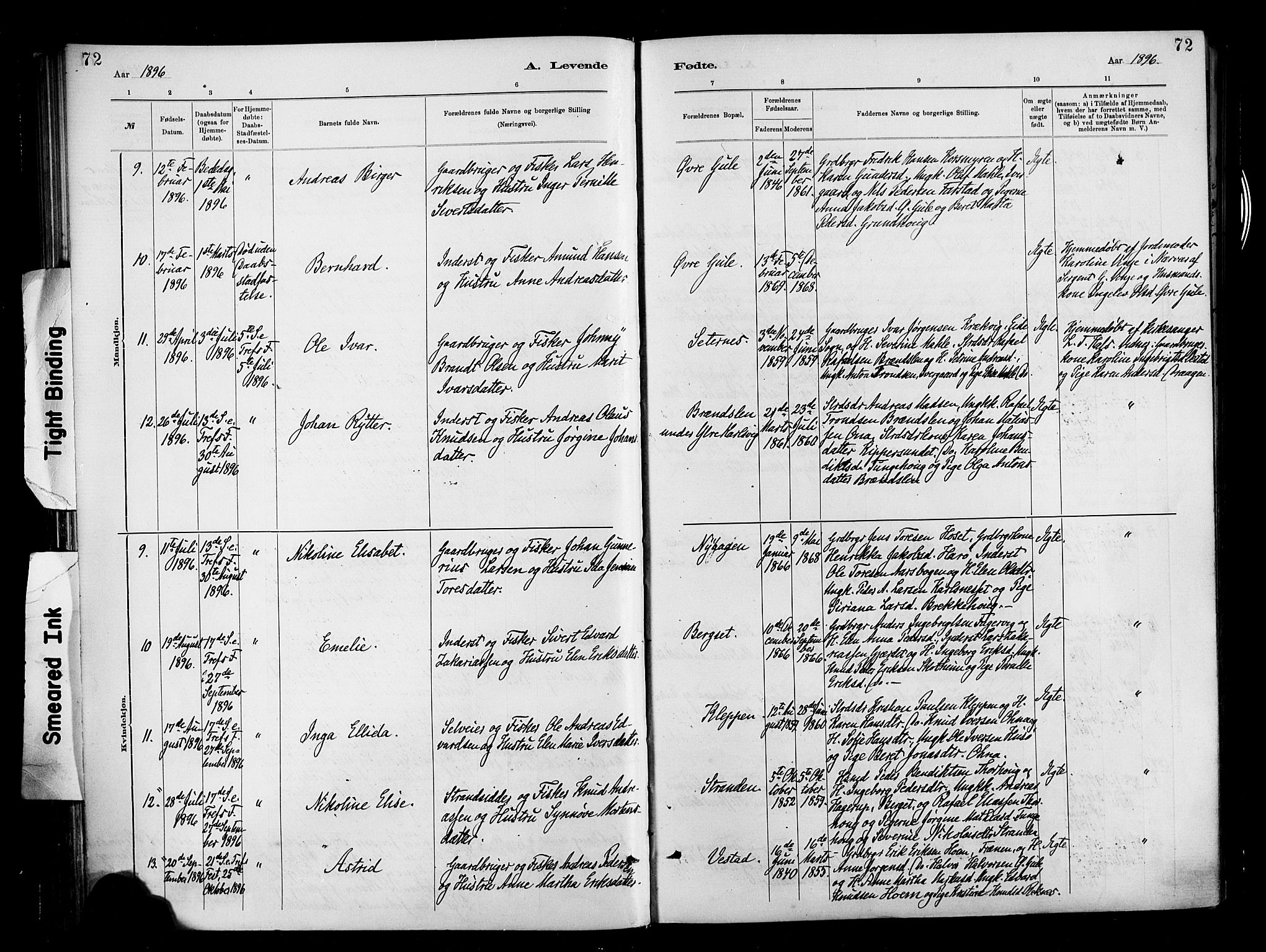 Ministerialprotokoller, klokkerbøker og fødselsregistre - Møre og Romsdal, AV/SAT-A-1454/566/L0769: Parish register (official) no. 566A08, 1881-1903, p. 72