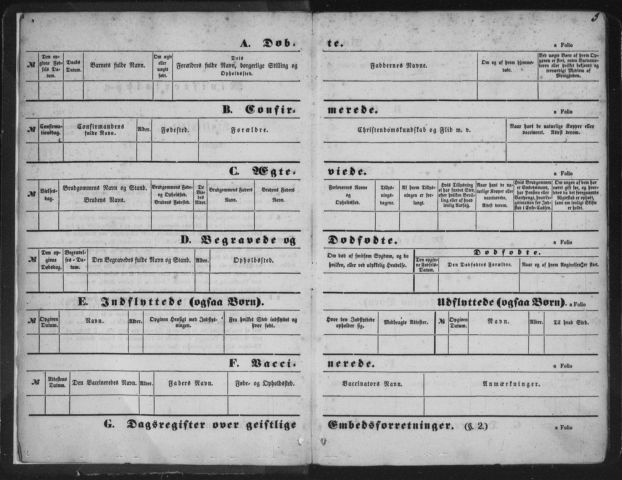 Korskirken sokneprestembete, AV/SAB-A-76101/H/Haa/L0017: Parish register (official) no. B 3, 1851-1857, p. 3