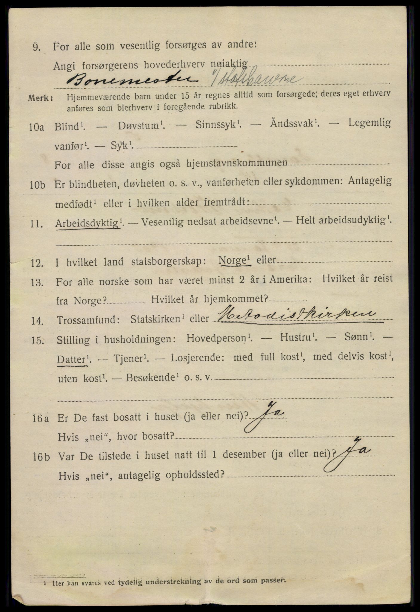 SAO, 1920 census for Sarpsborg, 1920, p. 18883