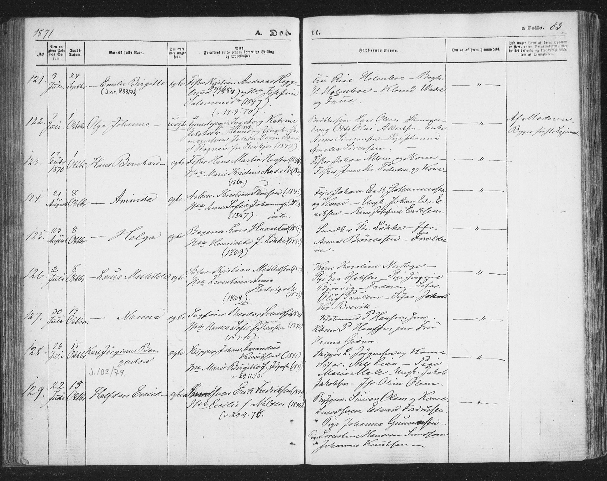 Tromsø sokneprestkontor/stiftsprosti/domprosti, AV/SATØ-S-1343/G/Ga/L0012kirke: Parish register (official) no. 12, 1865-1871, p. 83