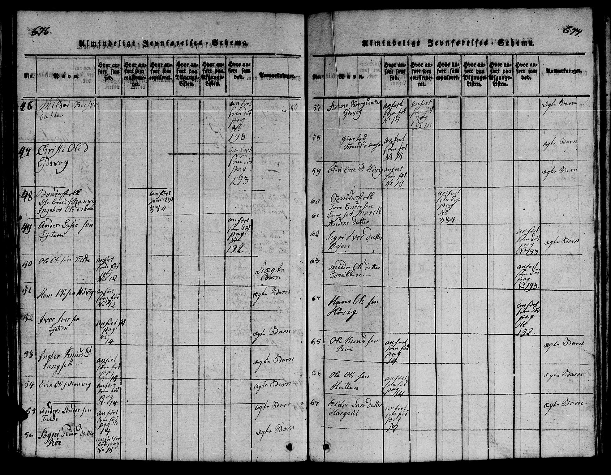 Ministerialprotokoller, klokkerbøker og fødselsregistre - Møre og Romsdal, SAT/A-1454/551/L0629: Parish register (copy) no. 551C01, 1818-1839, p. 676-677