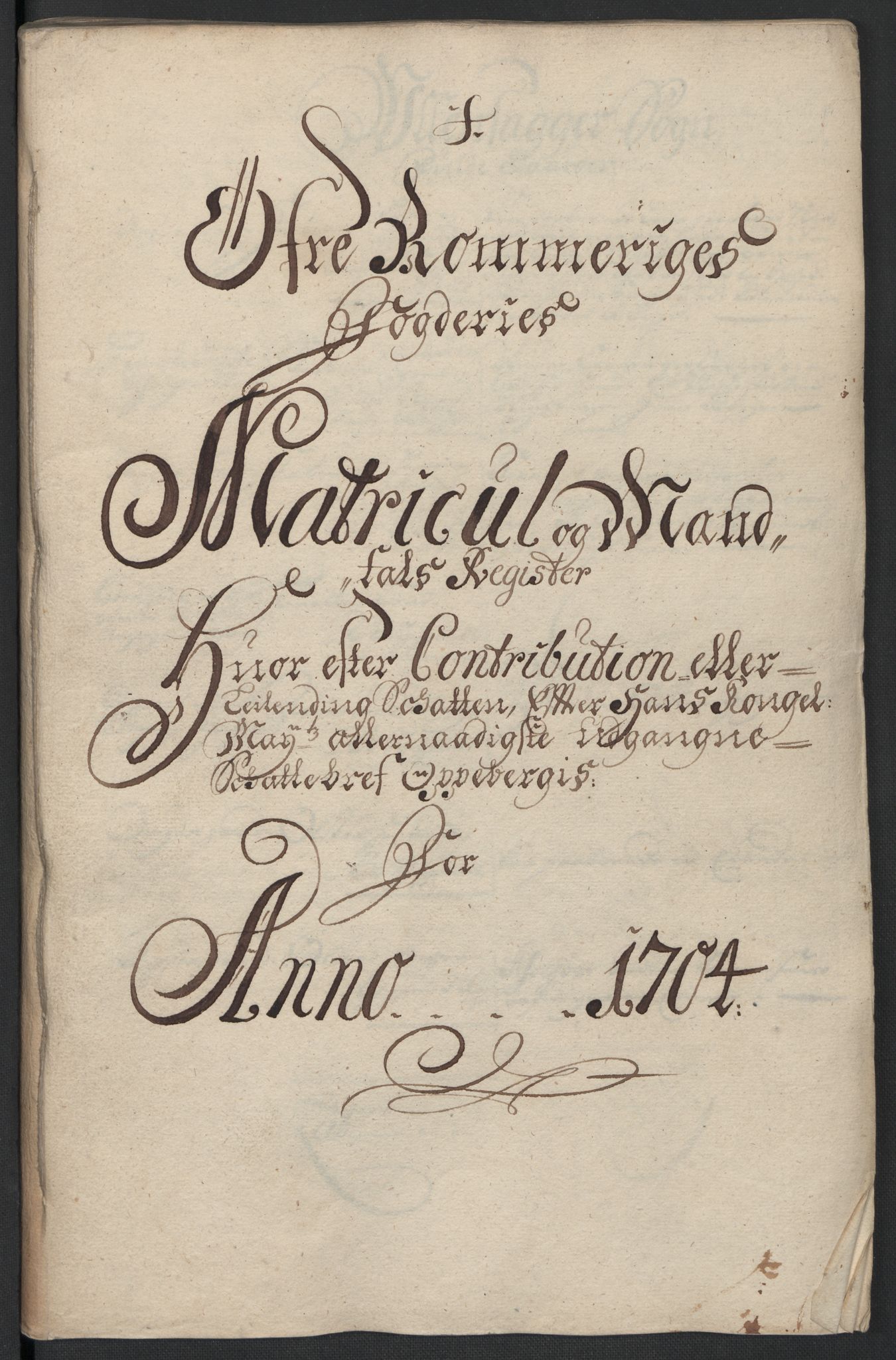 Rentekammeret inntil 1814, Reviderte regnskaper, Fogderegnskap, RA/EA-4092/R12/L0717: Fogderegnskap Øvre Romerike, 1704-1705, p. 86