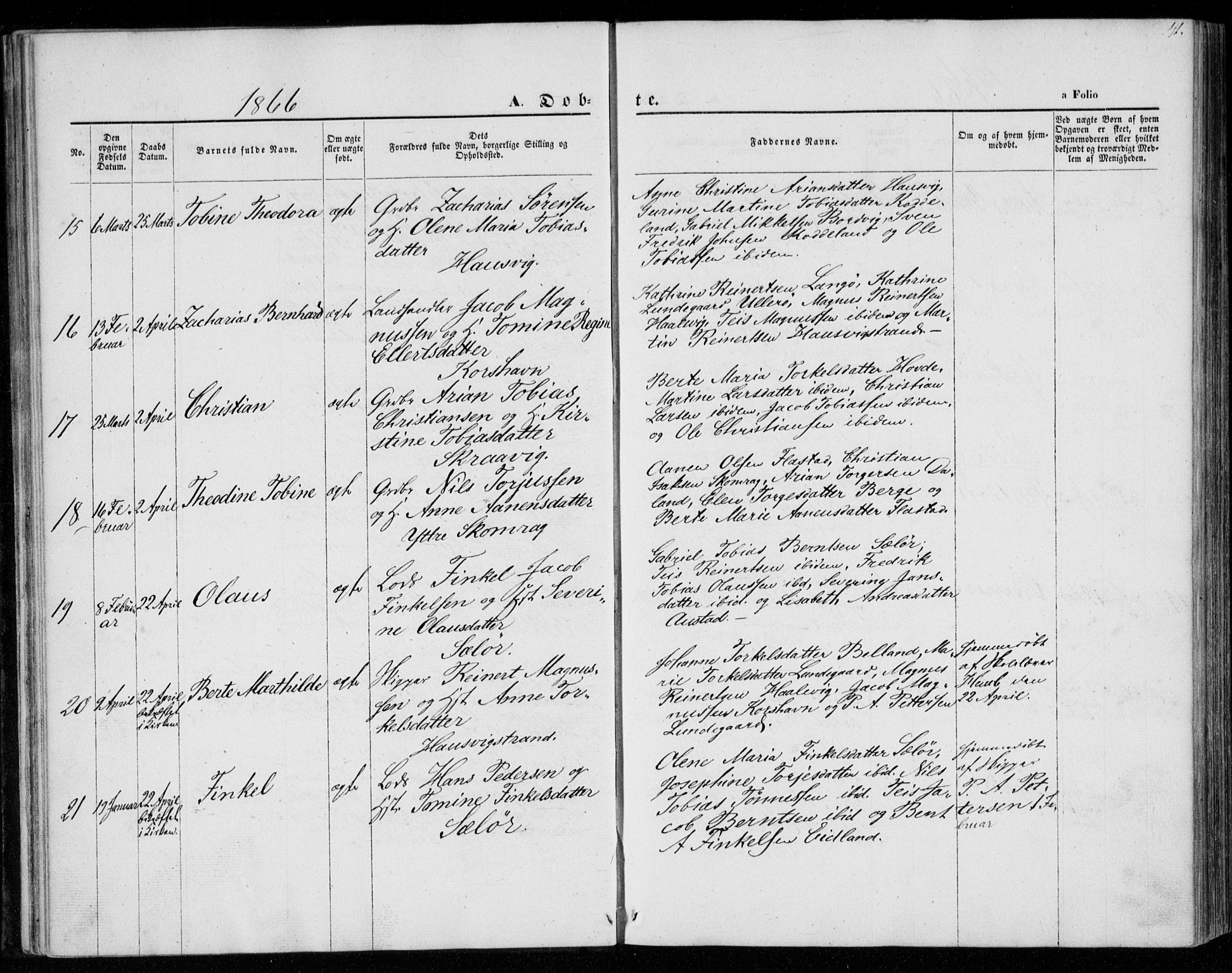 Lyngdal sokneprestkontor, AV/SAK-1111-0029/F/Fa/Faa/L0002: Parish register (official) no. A 2, 1858-1870, p. 41