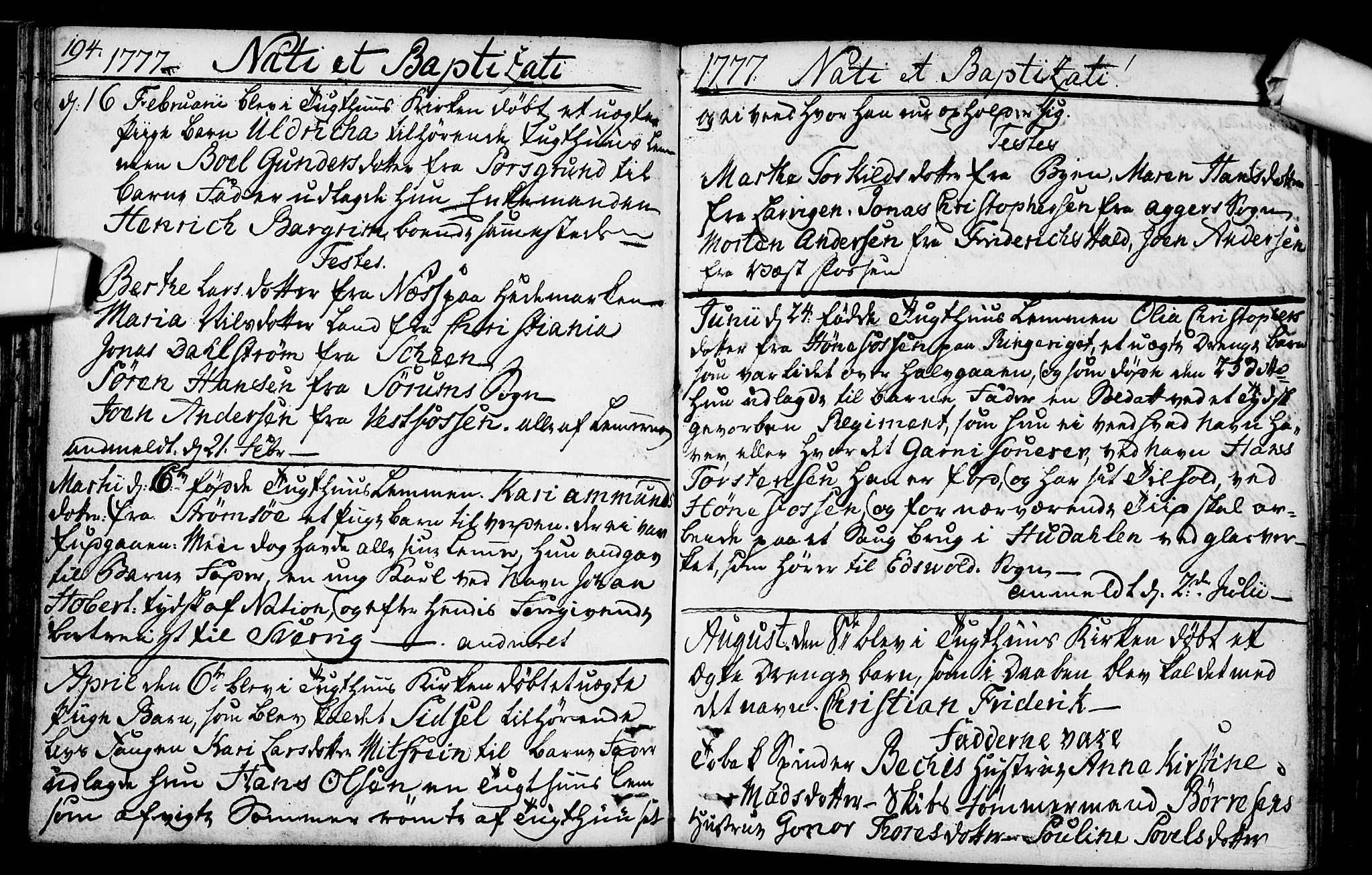 Kristiania tukthusprest Kirkebøker, AV/SAO-A-10881/F/Fa/L0001: Parish register (official) no. 1, 1758-1828, p. 194-195