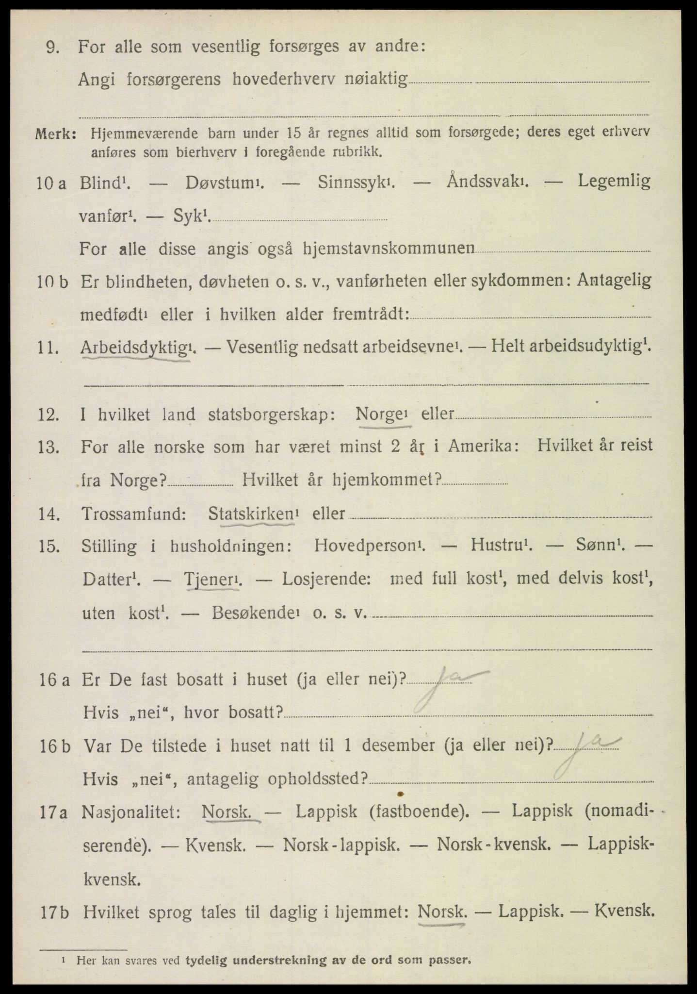SAT, 1920 census for Kolvereid, 1920, p. 1526