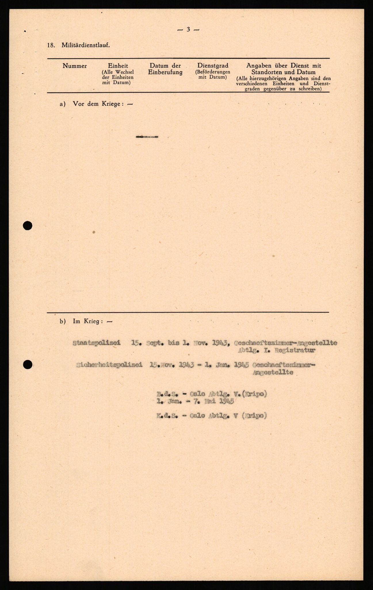 Forsvaret, Forsvarets overkommando II, RA/RAFA-3915/D/Db/L0033: CI Questionaires. Tyske okkupasjonsstyrker i Norge. Tyskere., 1945-1946, p. 442