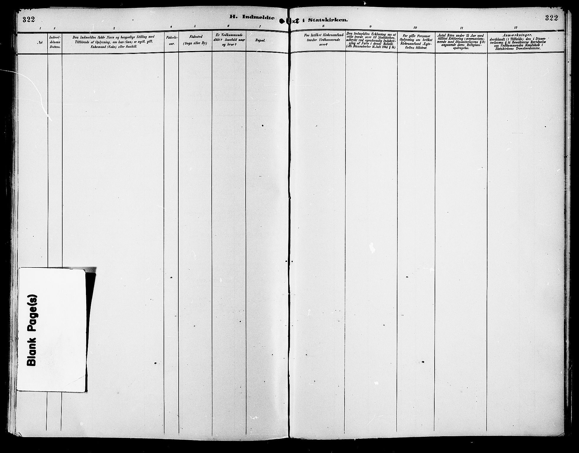 Vang prestekontor, Hedmark, SAH/PREST-008/H/Ha/Haa/L0017: Parish register (official) no. 17, 1890-1899, p. 322