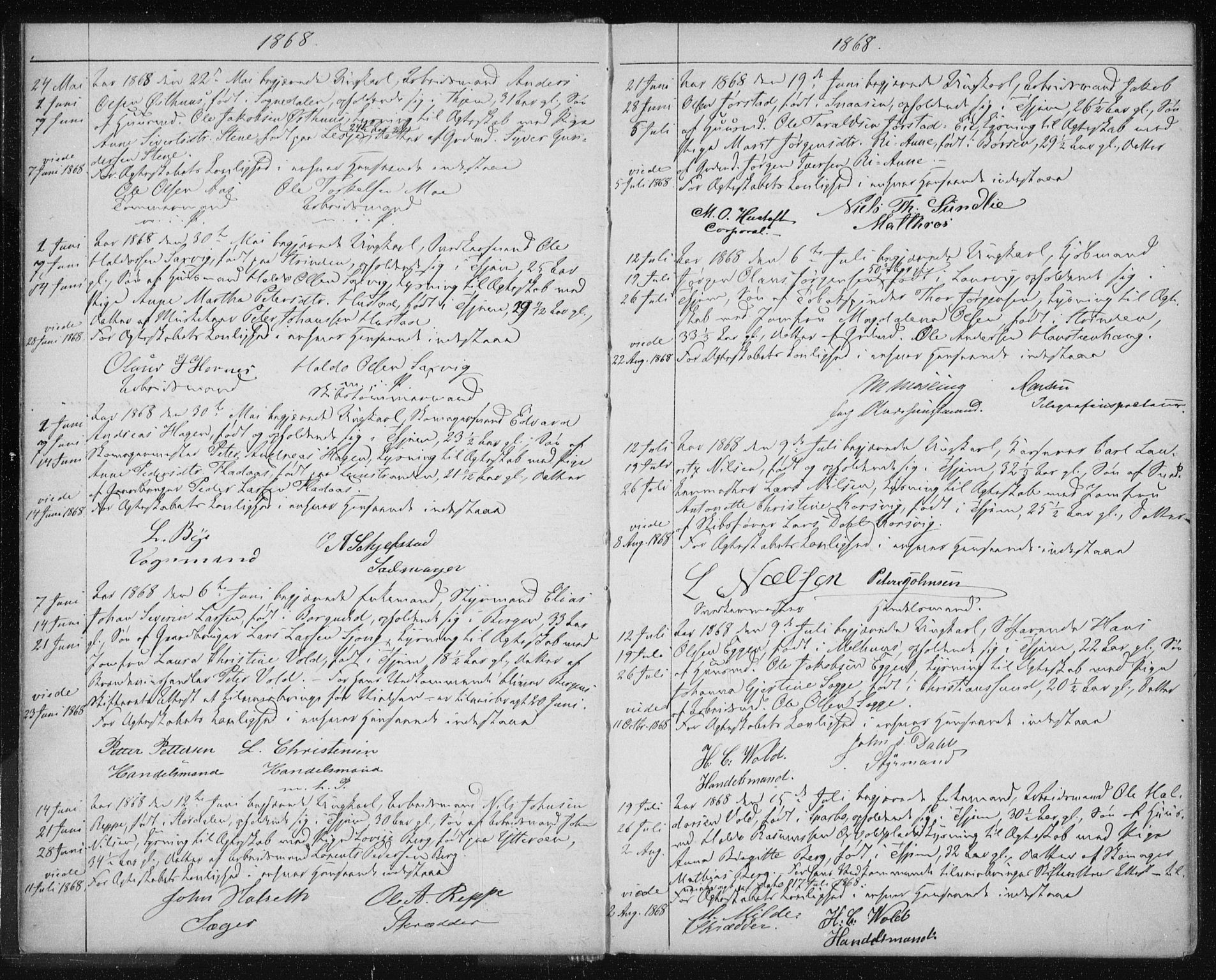 Ministerialprotokoller, klokkerbøker og fødselsregistre - Sør-Trøndelag, AV/SAT-A-1456/601/L0056: Parish register (official) no. 601A24, 1867-1883