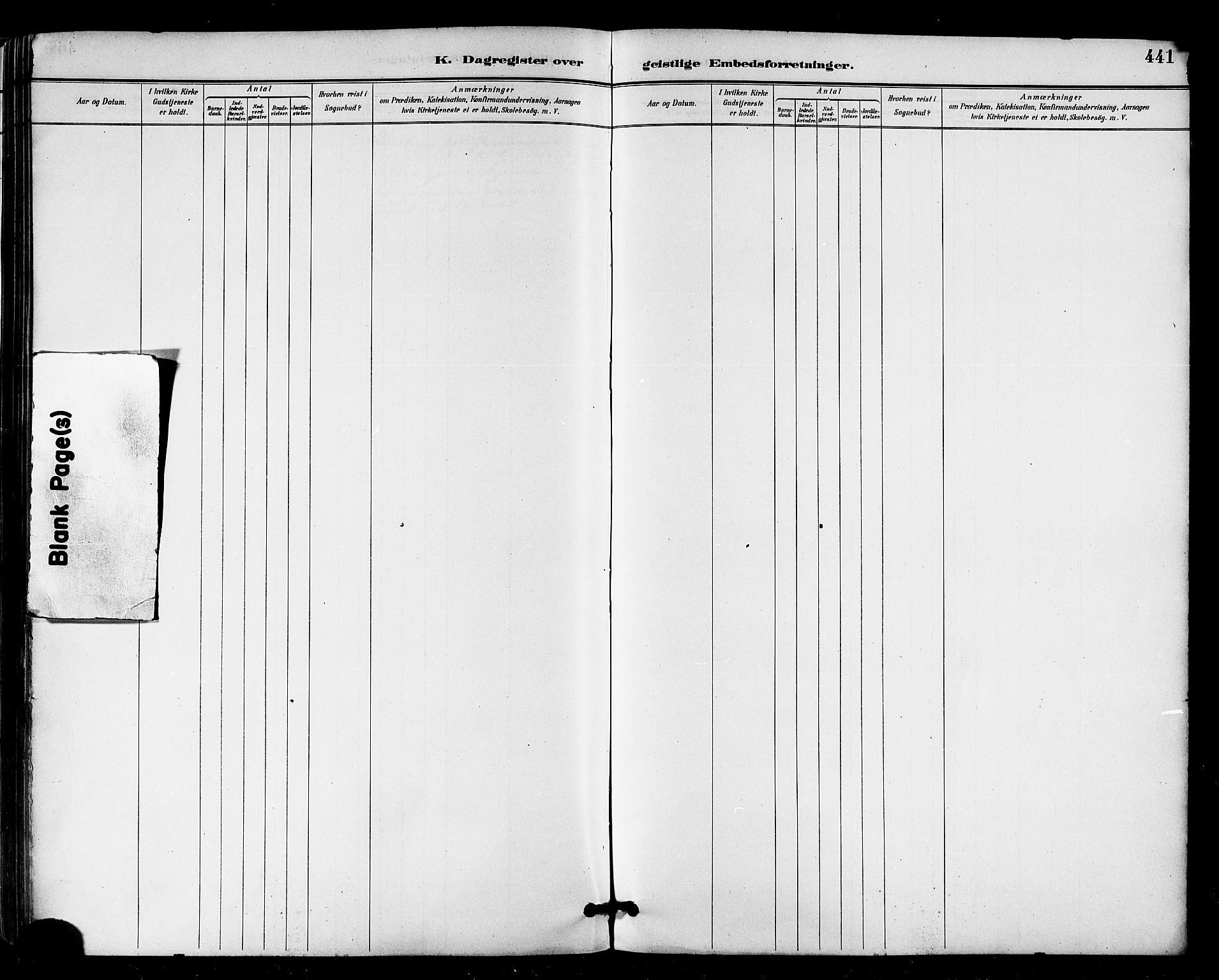 Vardø sokneprestkontor, AV/SATØ-S-1332/H/Ha/L0007kirke: Parish register (official) no. 7, 1886-1897, p. 441