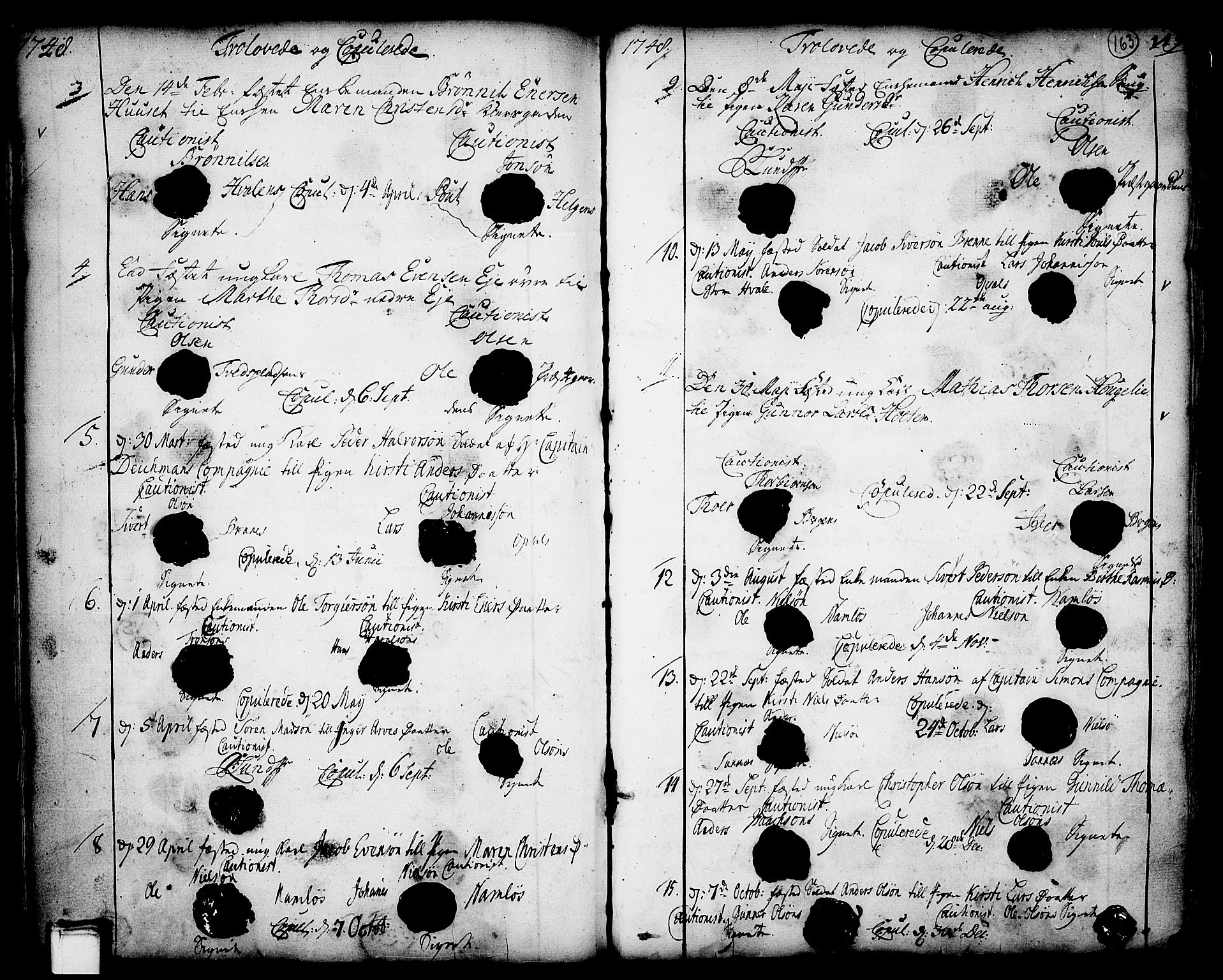 Holla kirkebøker, AV/SAKO-A-272/F/Fa/L0001: Parish register (official) no. 1, 1717-1779, p. 163