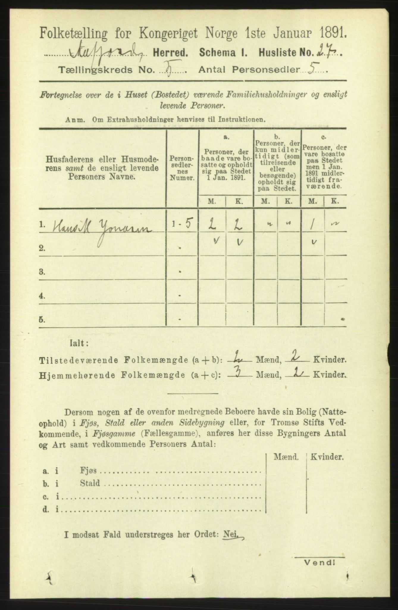 RA, 1891 census for 1630 Åfjord, 1891, p. 1179