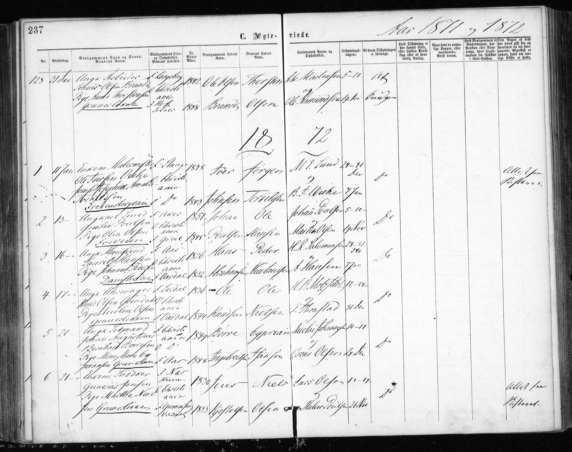 Gamle Aker prestekontor Kirkebøker, SAO/A-10617a/F/L0003: Parish register (official) no. 3, 1865-1873, p. 237