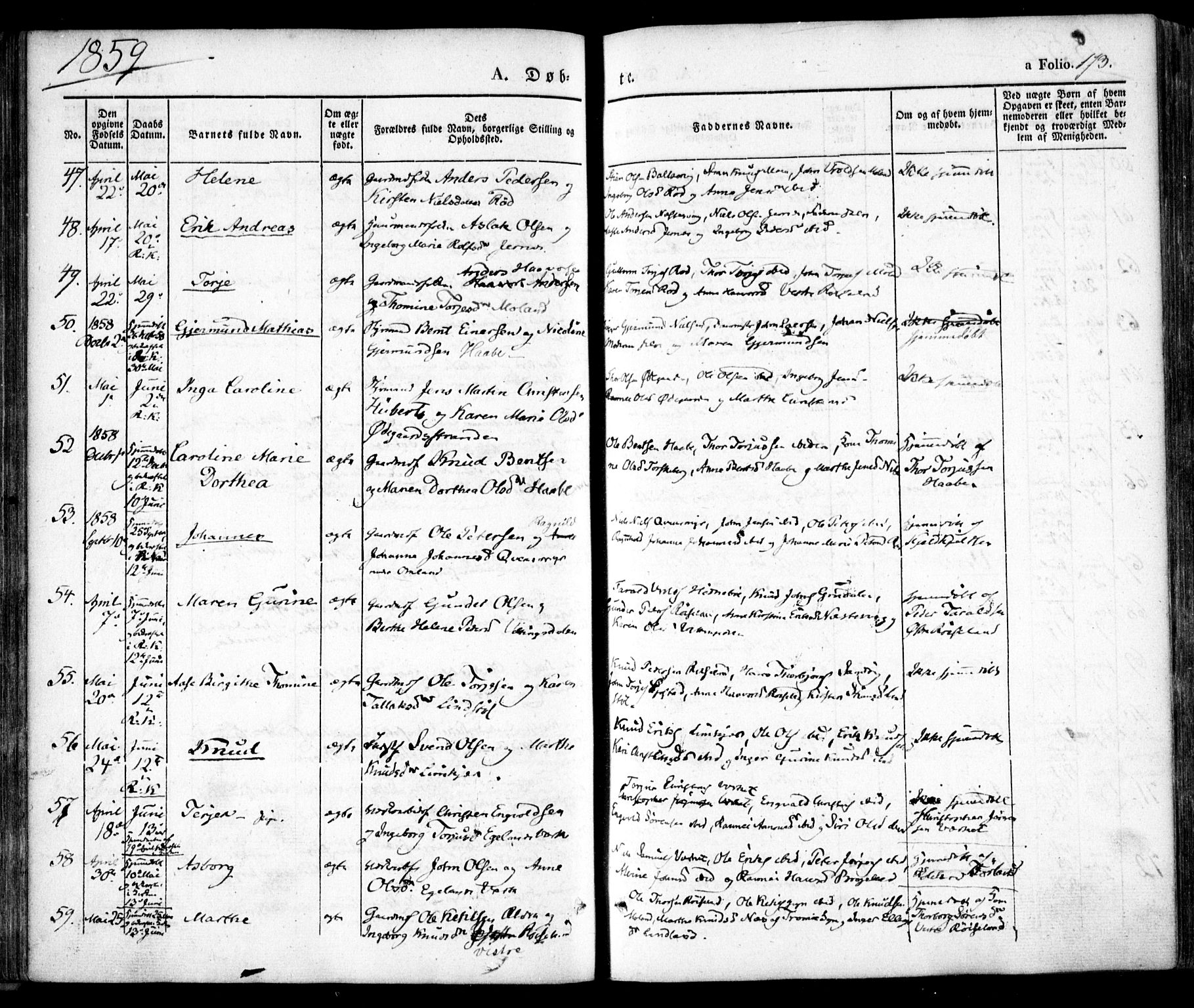 Søndeled sokneprestkontor, AV/SAK-1111-0038/F/Fa/L0002: Parish register (official) no. A 2, 1839-1860, p. 173