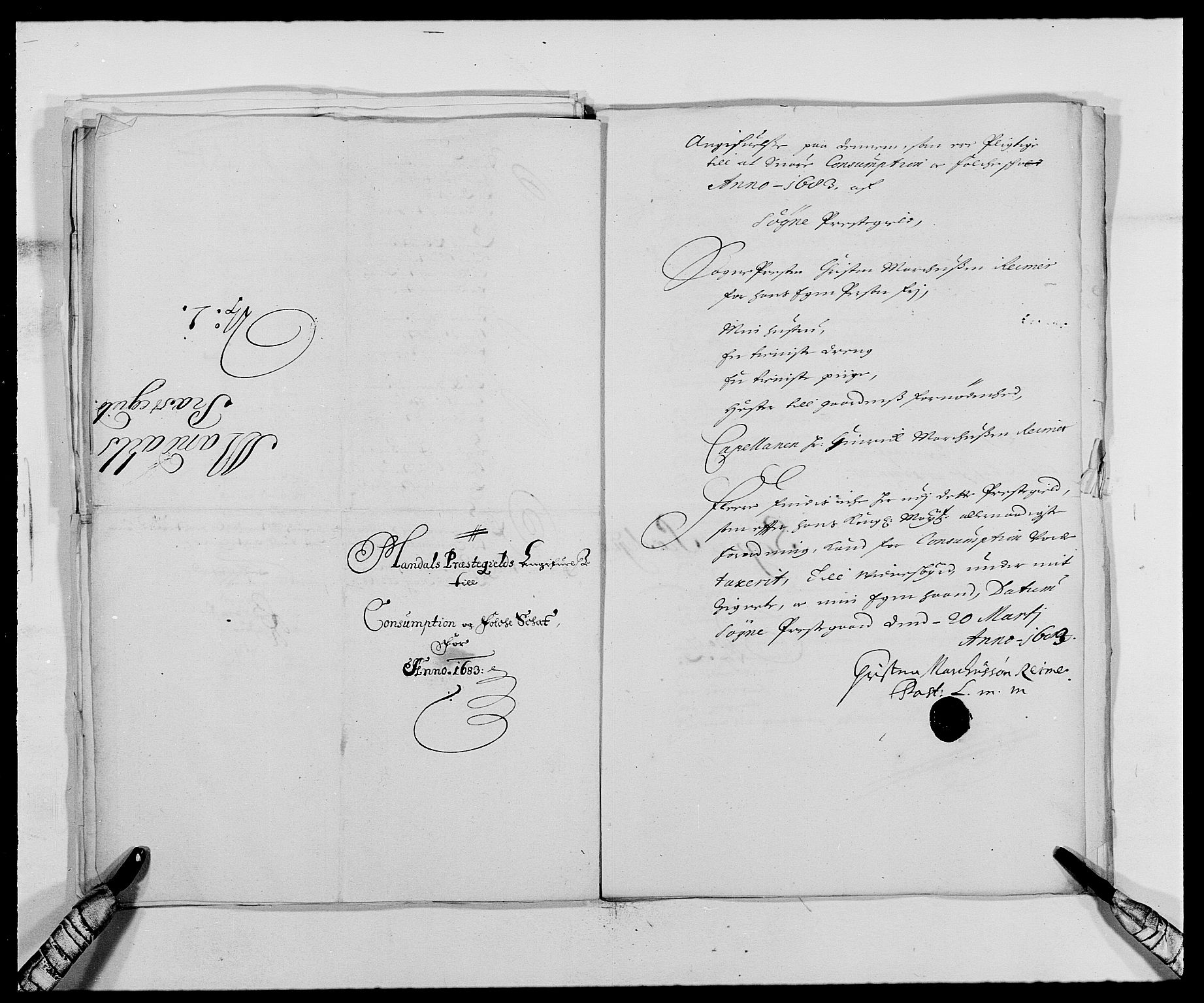 Rentekammeret inntil 1814, Reviderte regnskaper, Fogderegnskap, AV/RA-EA-4092/R42/L2541: Mandal fogderi, 1681-1684, p. 201