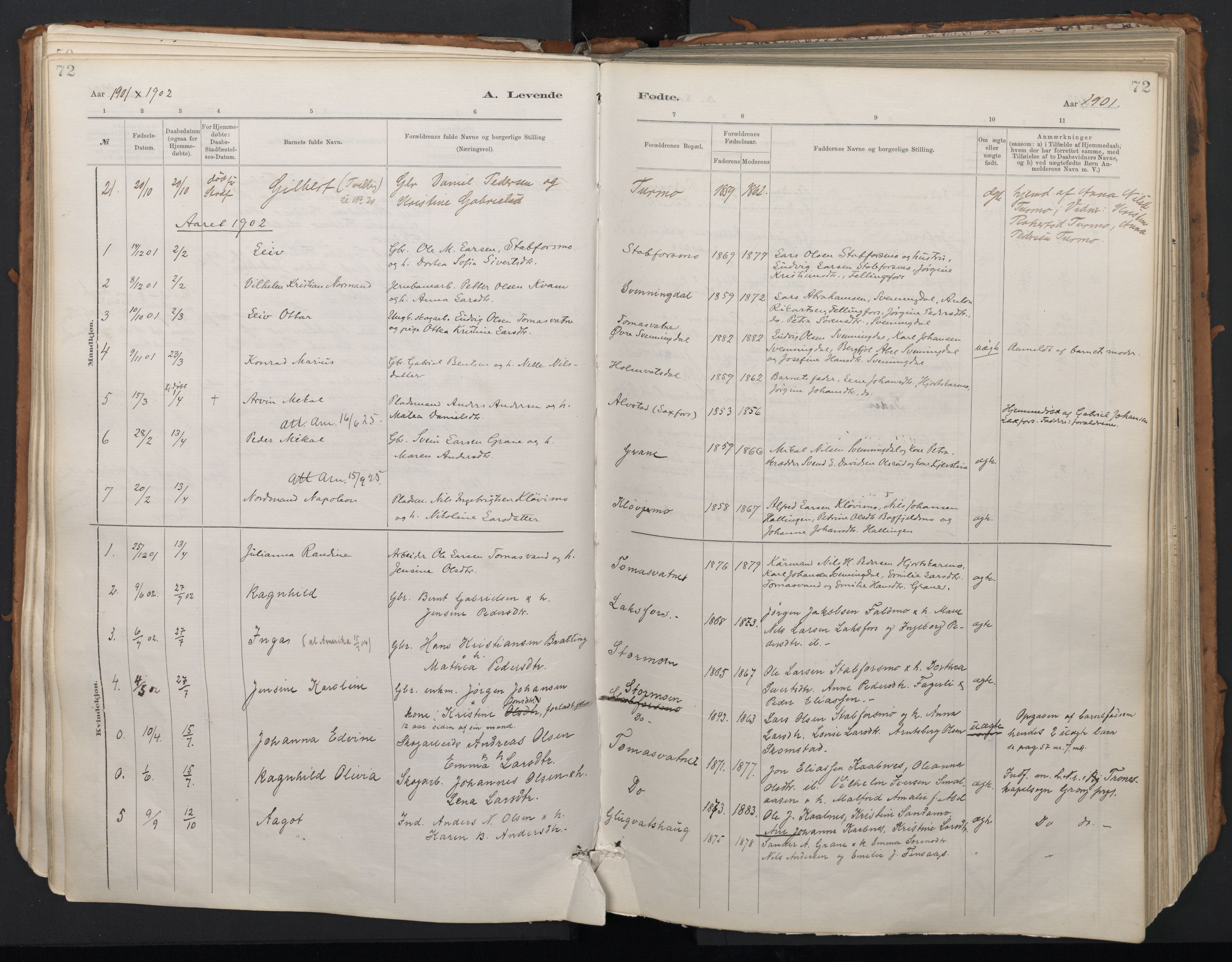 Ministerialprotokoller, klokkerbøker og fødselsregistre - Nordland, SAT/A-1459/824/L0338: Parish register (official) no. 824A01, 1880-1915, p. 72