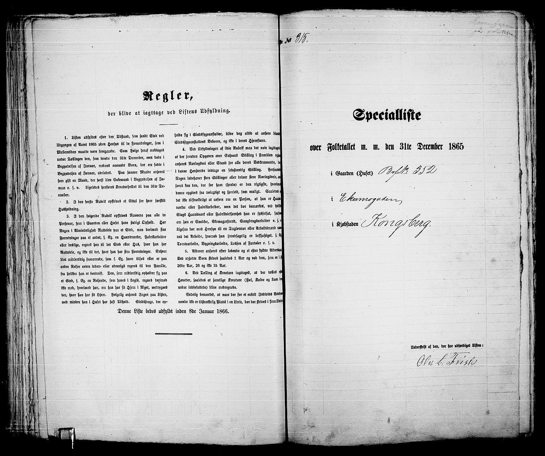 RA, 1865 census for Kongsberg/Kongsberg, 1865, p. 649