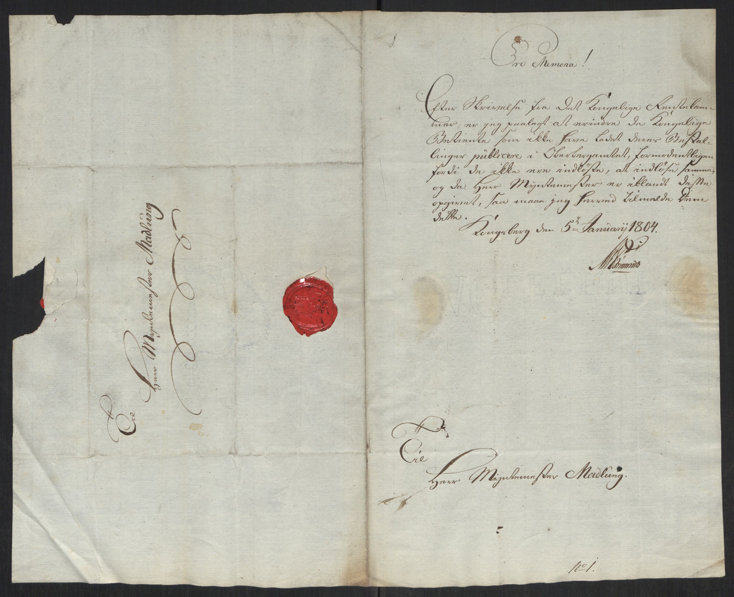 Rentekammeret inntil 1814, Realistisk ordnet avdeling, RA/EA-4070/Oa/L0008: [Y6]: Embetsbrev til myntmesteren på Kongsberg (1797-1806 og 1808-1813), 1797-1813, p. 200