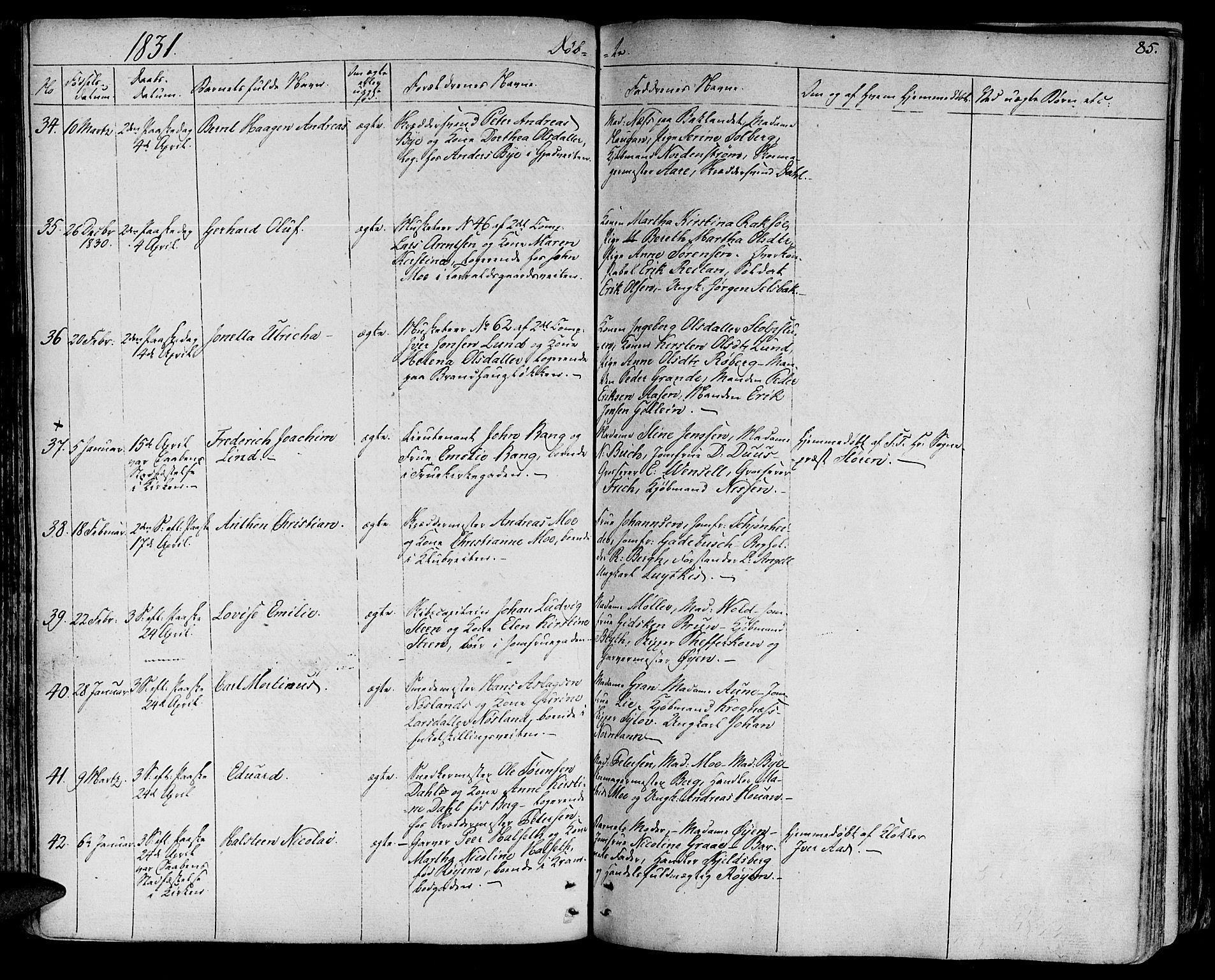 Ministerialprotokoller, klokkerbøker og fødselsregistre - Sør-Trøndelag, AV/SAT-A-1456/602/L0108: Parish register (official) no. 602A06, 1821-1839, p. 85