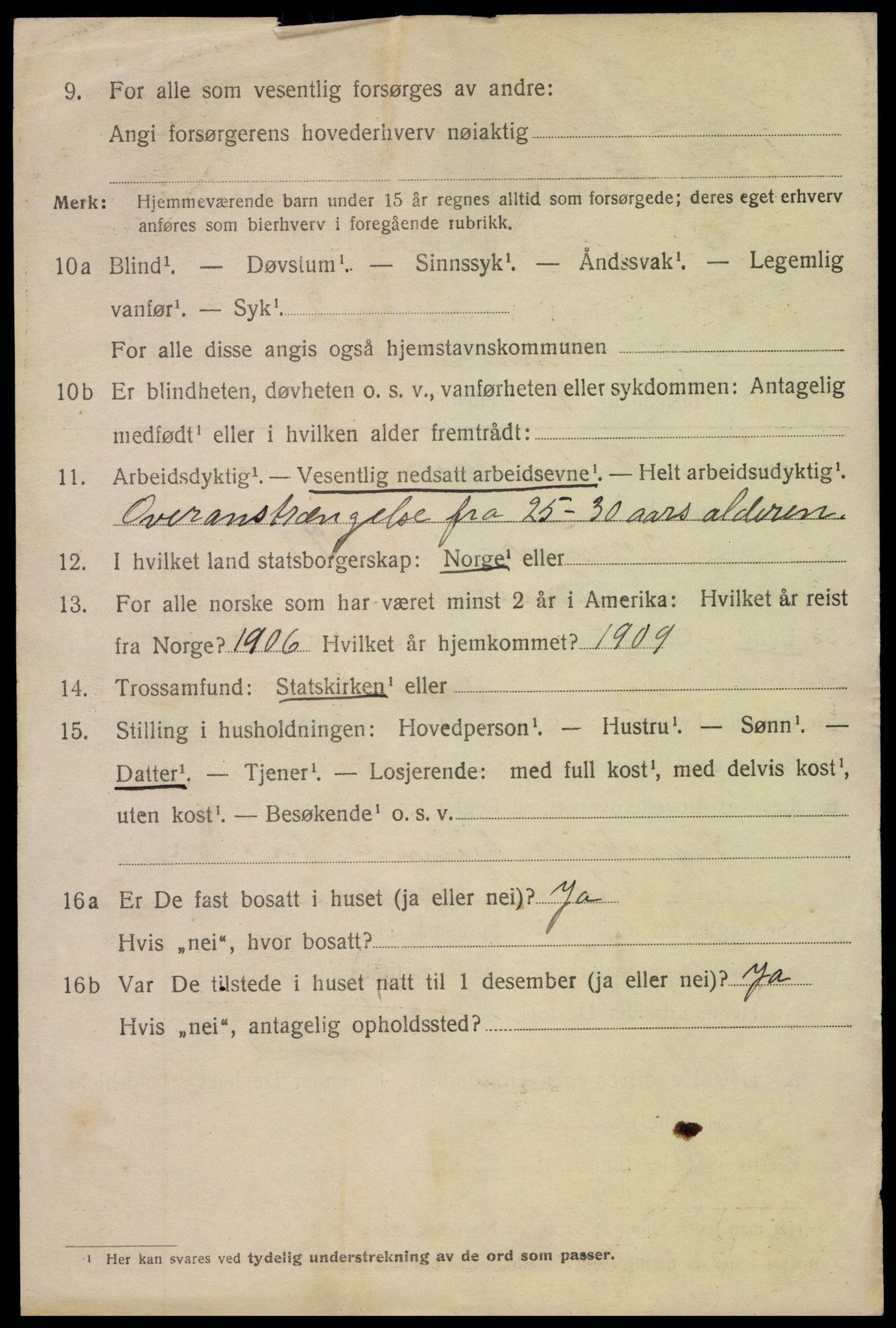 SAK, 1920 census for Grimstad, 1920, p. 3310