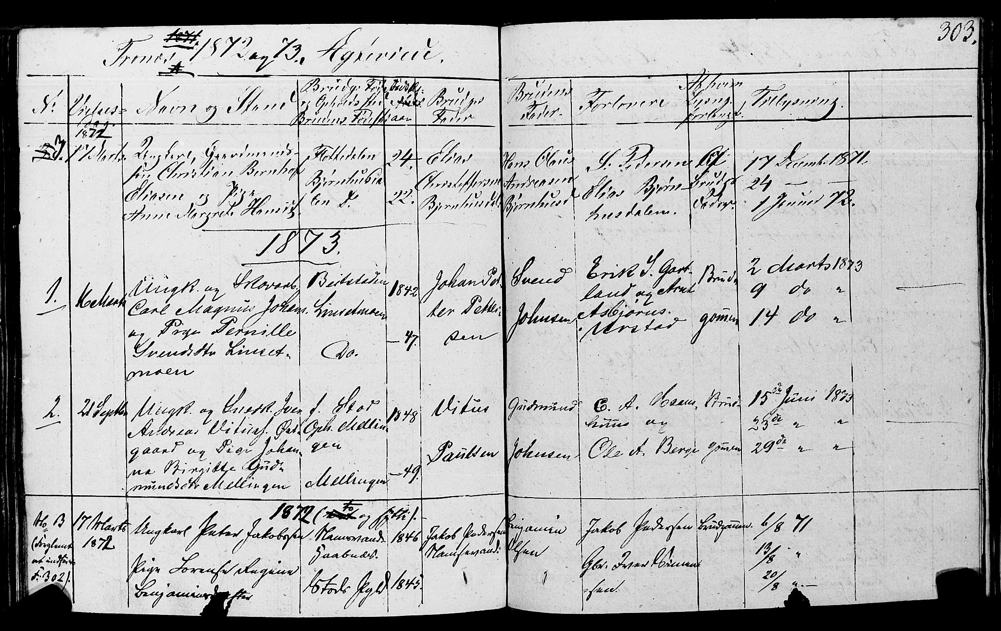 Ministerialprotokoller, klokkerbøker og fødselsregistre - Nord-Trøndelag, SAT/A-1458/762/L0538: Parish register (official) no. 762A02 /2, 1833-1879, p. 303