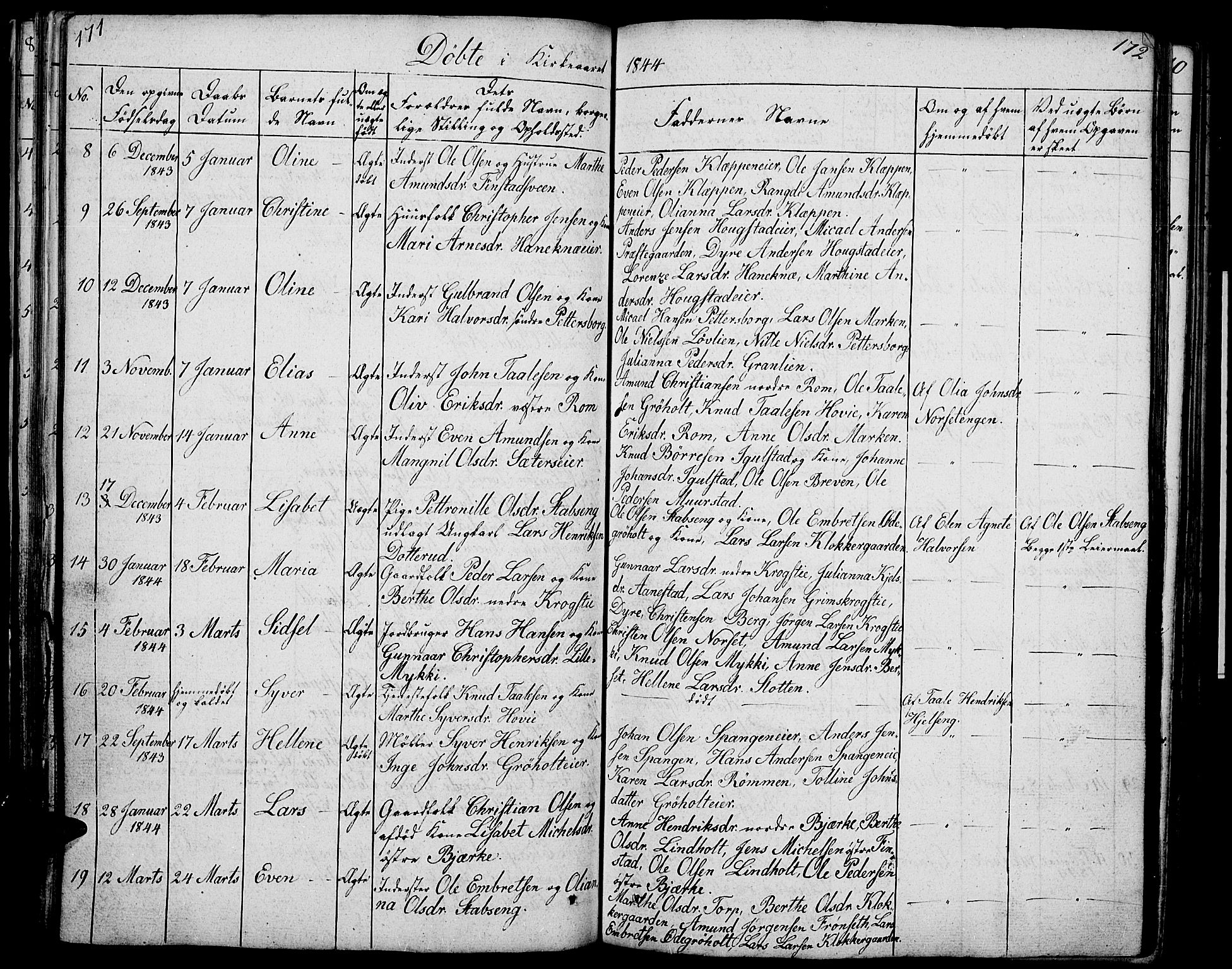 Løten prestekontor, AV/SAH-PREST-022/L/La/L0002: Parish register (copy) no. 2, 1832-1850, p. 171-172