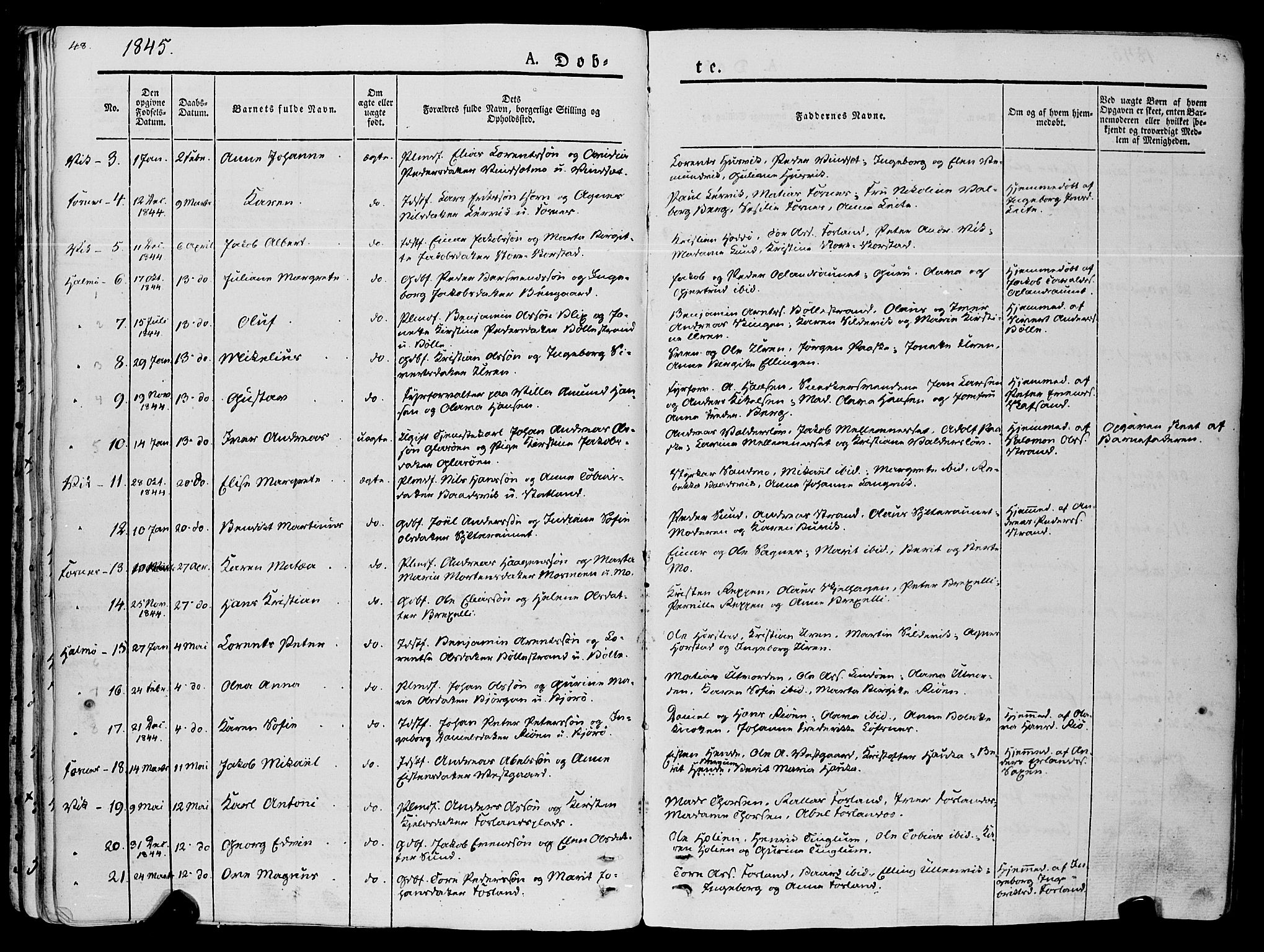 Ministerialprotokoller, klokkerbøker og fødselsregistre - Nord-Trøndelag, SAT/A-1458/773/L0614: Parish register (official) no. 773A05, 1831-1856, p. 48