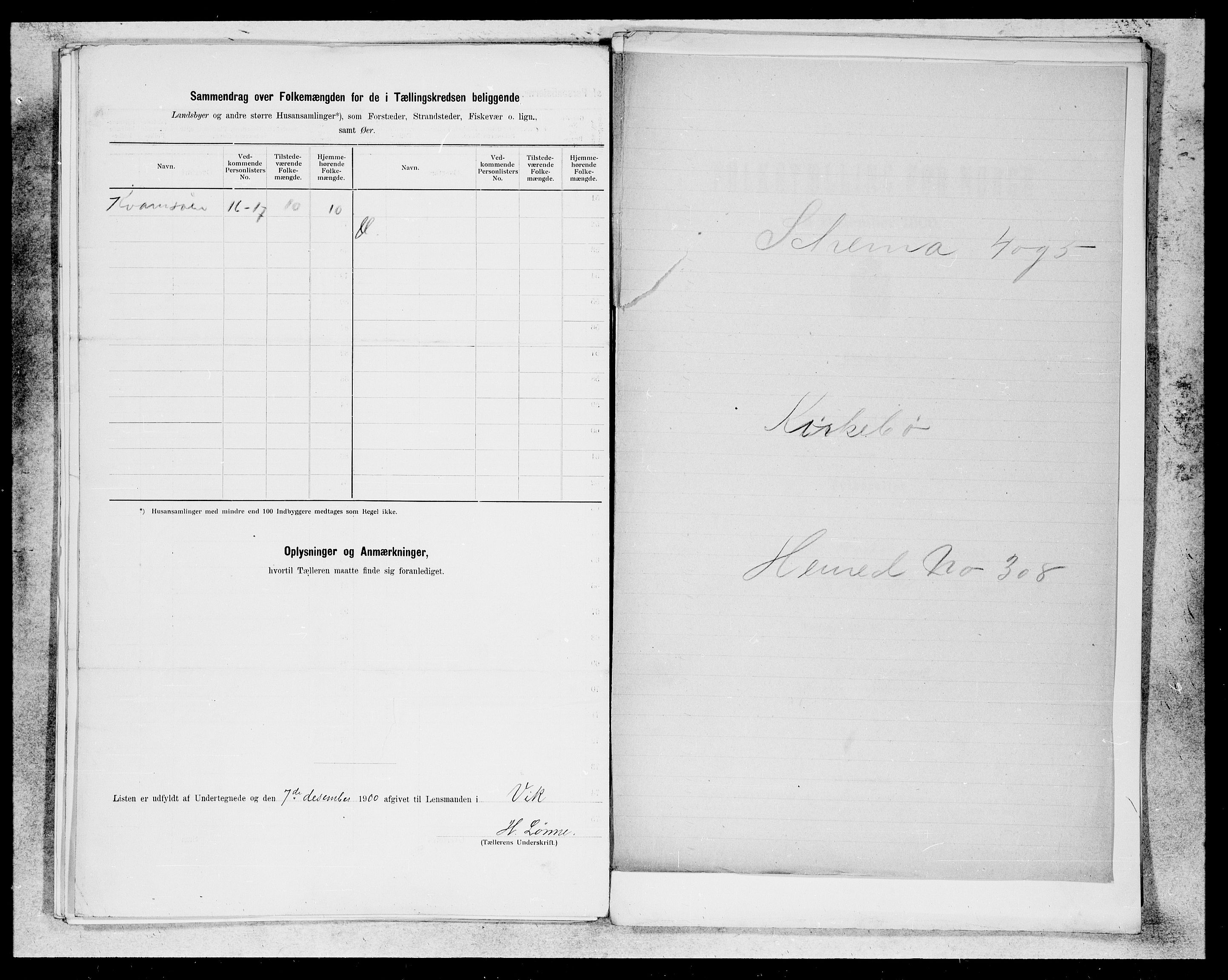 SAB, 1900 census for Vik, 1900, p. 31