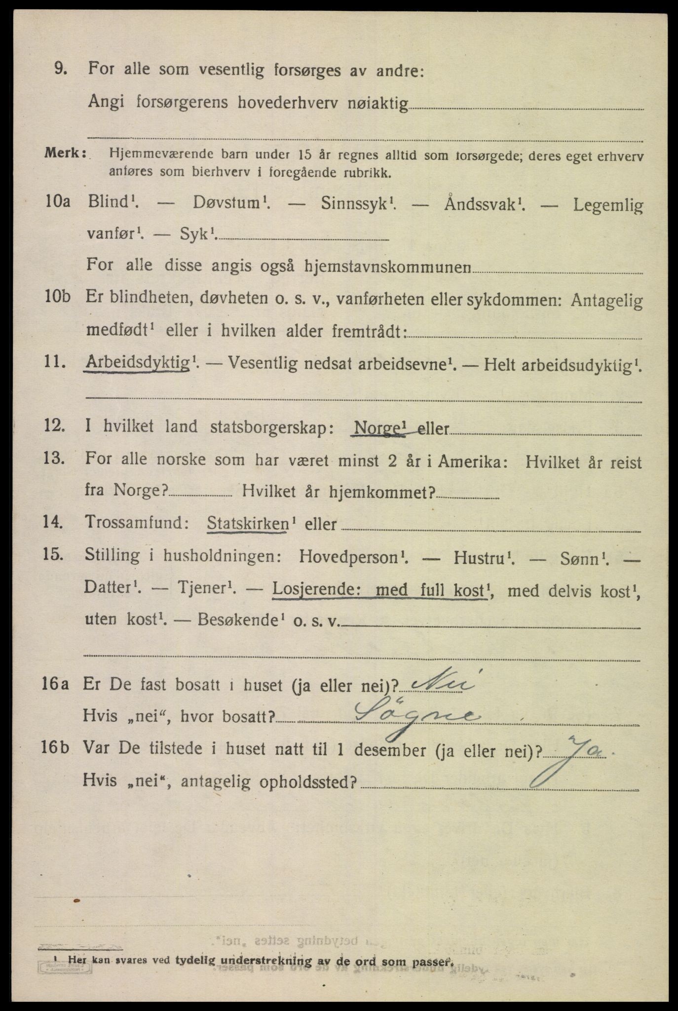 SAK, 1920 census for Greipstad, 1920, p. 1497