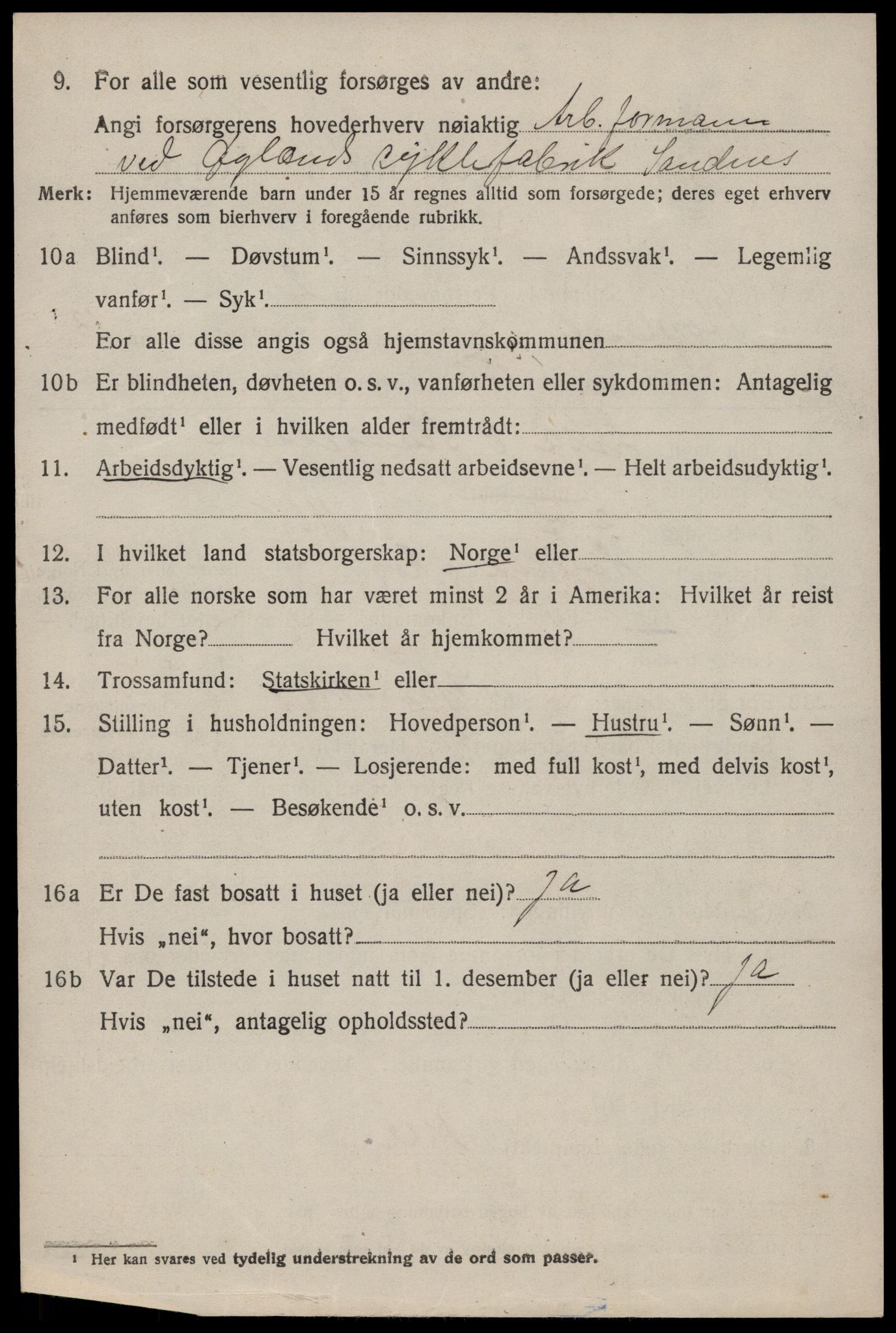 SAST, 1920 census for Høyland, 1920, p. 12979