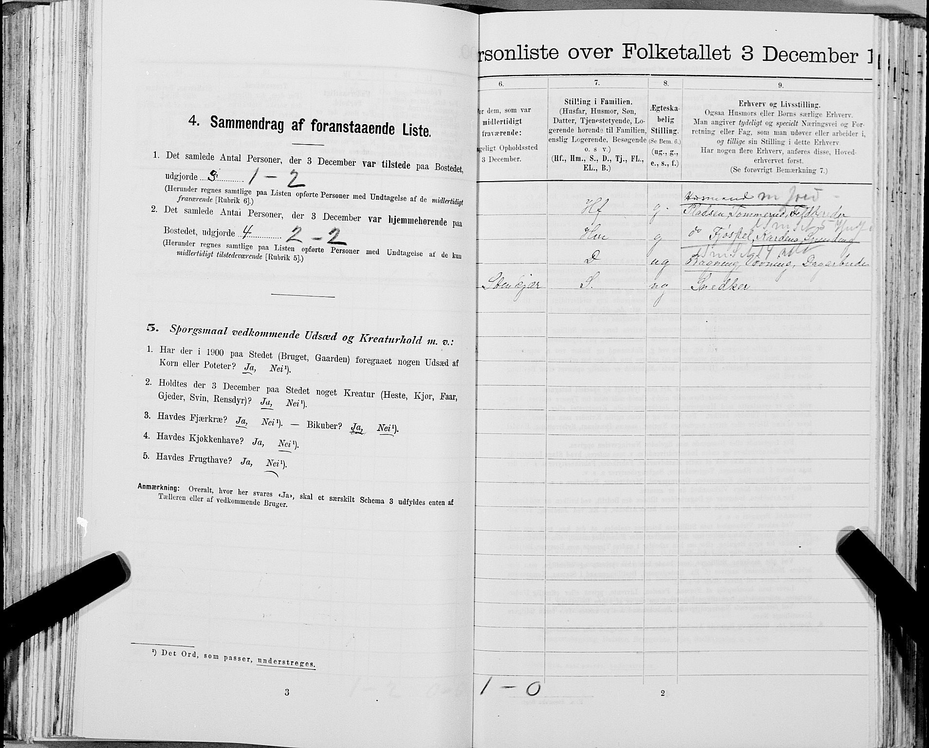 SAT, 1900 census for Snåsa, 1900, p. 361