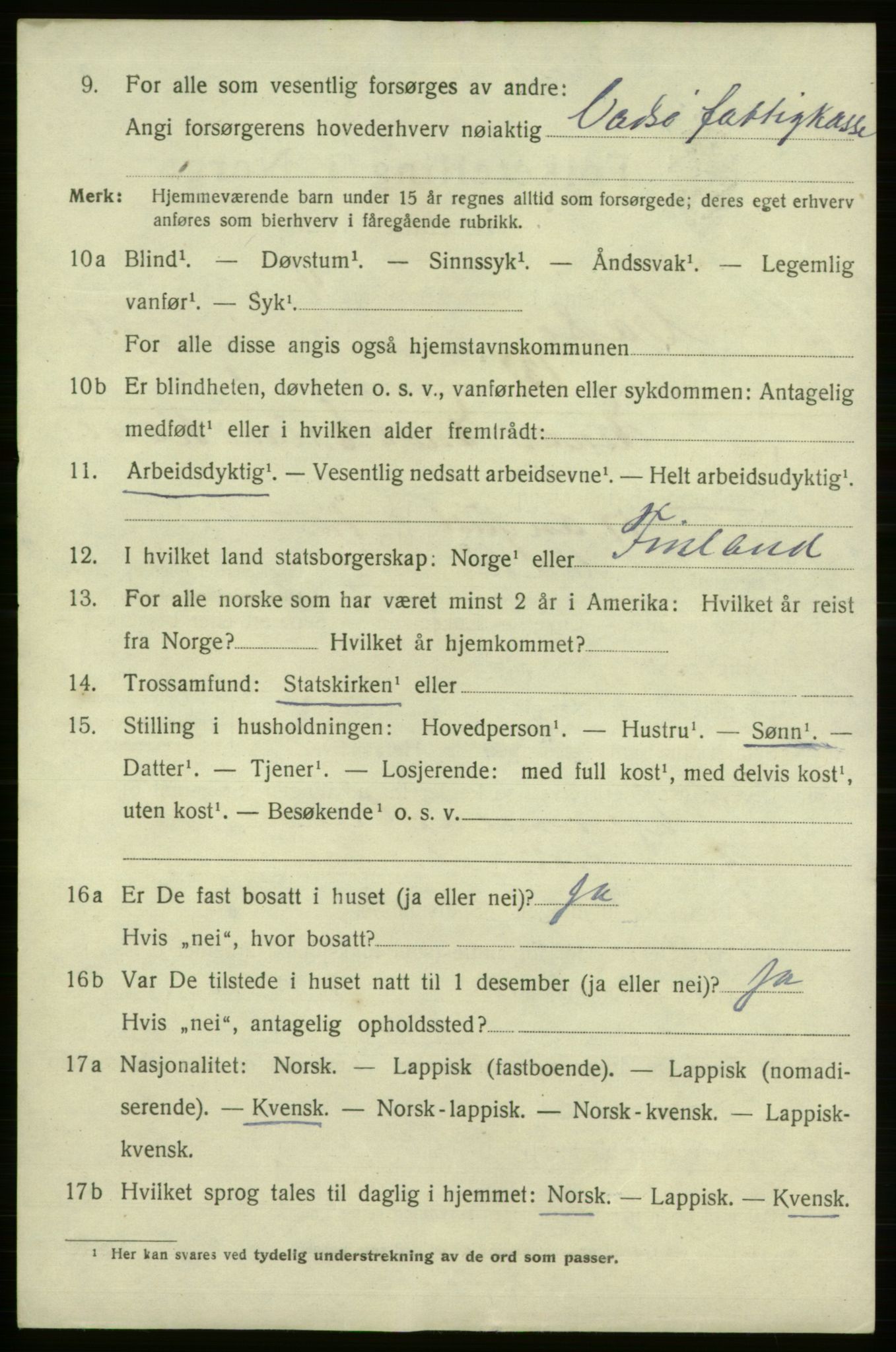 SATØ, 1920 census for Vadsø, 1920, p. 3290