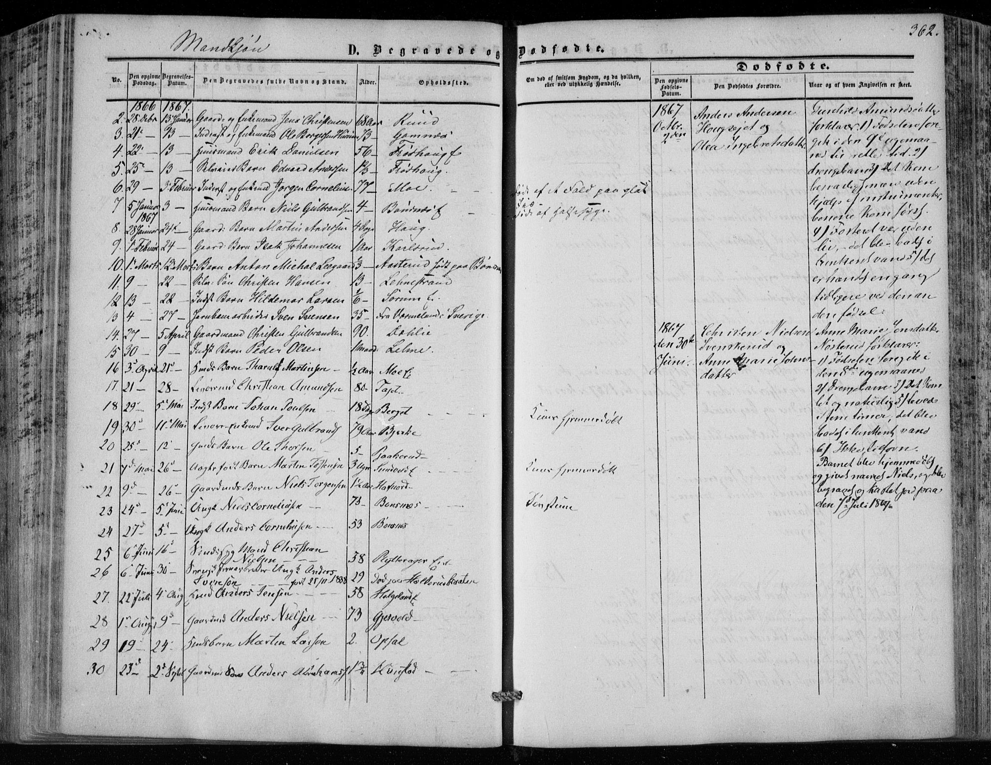 Hole kirkebøker, SAKO/A-228/F/Fa/L0006: Parish register (official) no. I 6, 1852-1872, p. 362